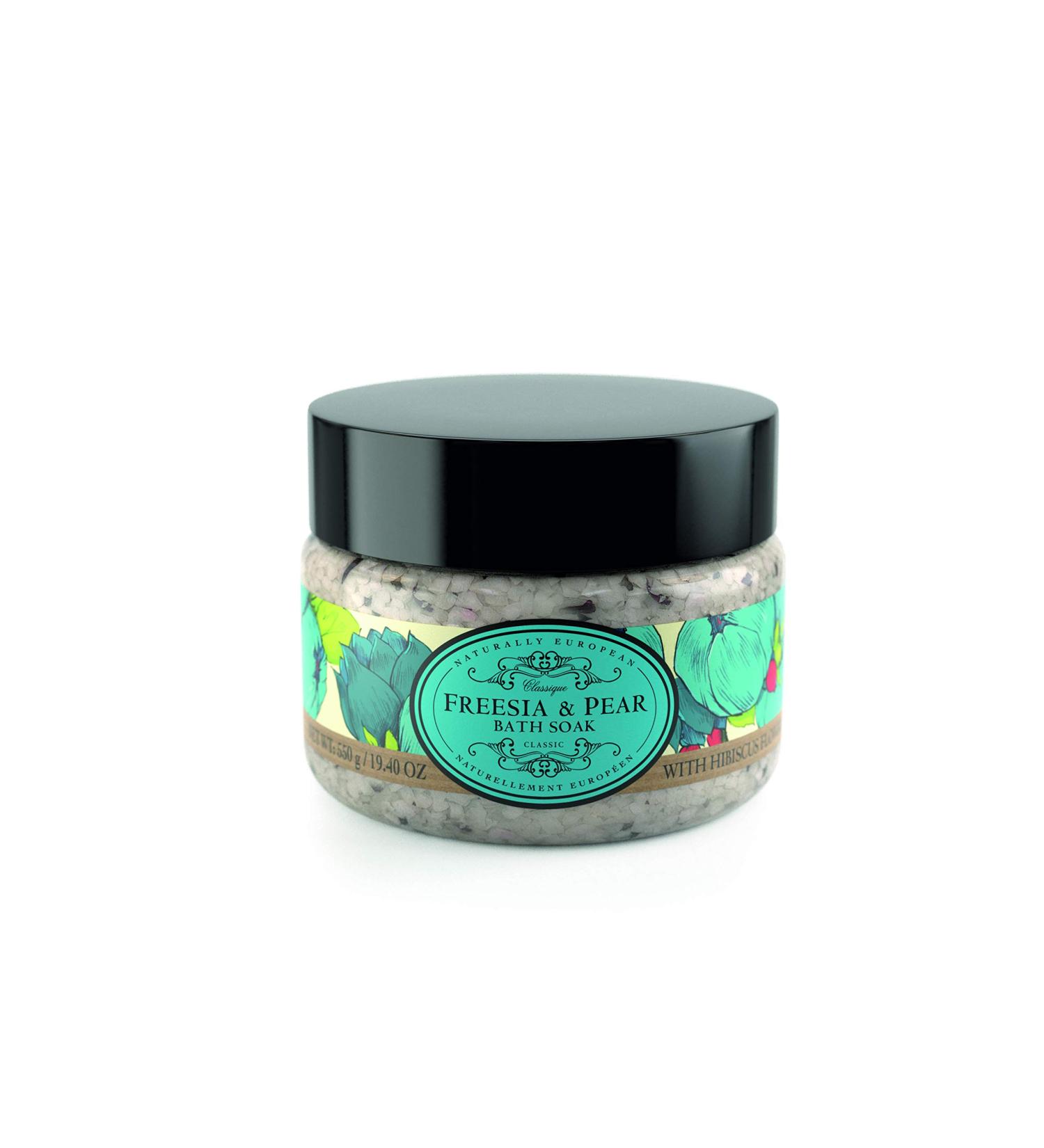 Naturally European Bath Salt 550g - Freesia & Pear | Luxury International Shipping - Buy Online on GoSupps.com