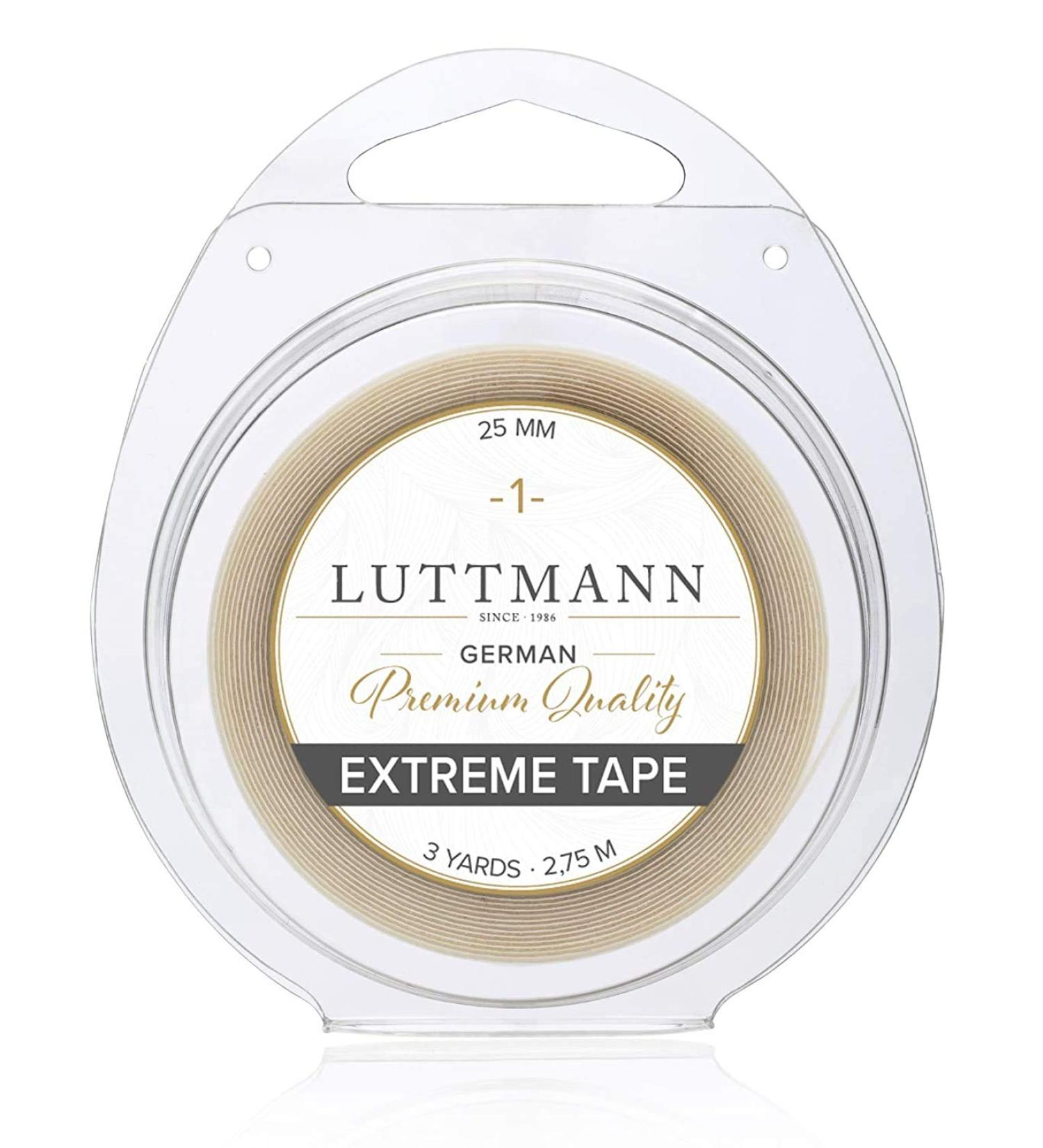 LUTTMANN Extreme Tape 25 mm Premium Quality Extreme Hold Adhesive Tape Adhesive Roll Lace Front Transparent for Hair Systems Hairpieces Wigs Toupets & Extensions - Buy Online on GoSupps.com