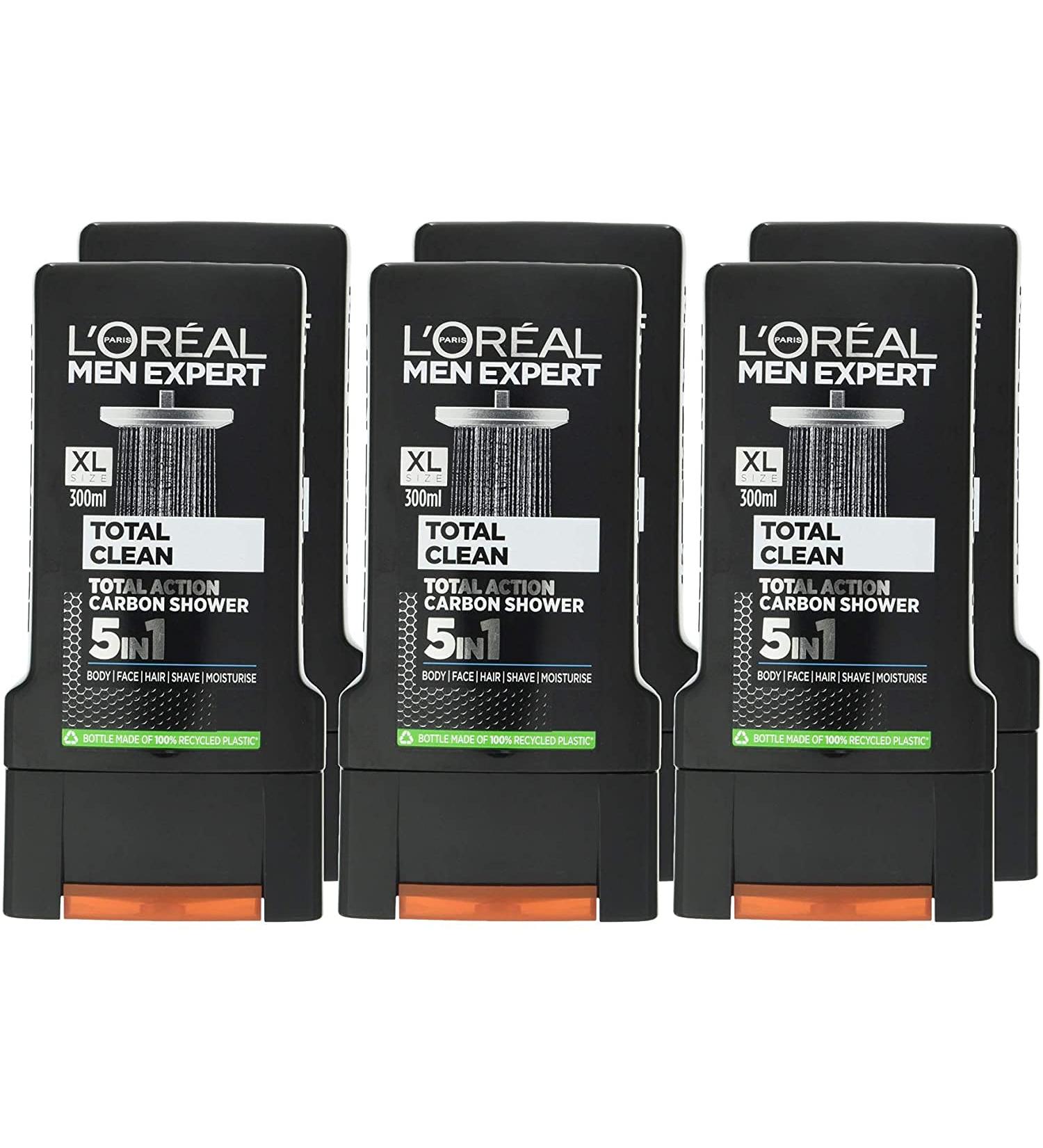 L'Or al Paris less expert LOr al Paris Les Hommes douchegel 300 ml Total Expert 6 stuks