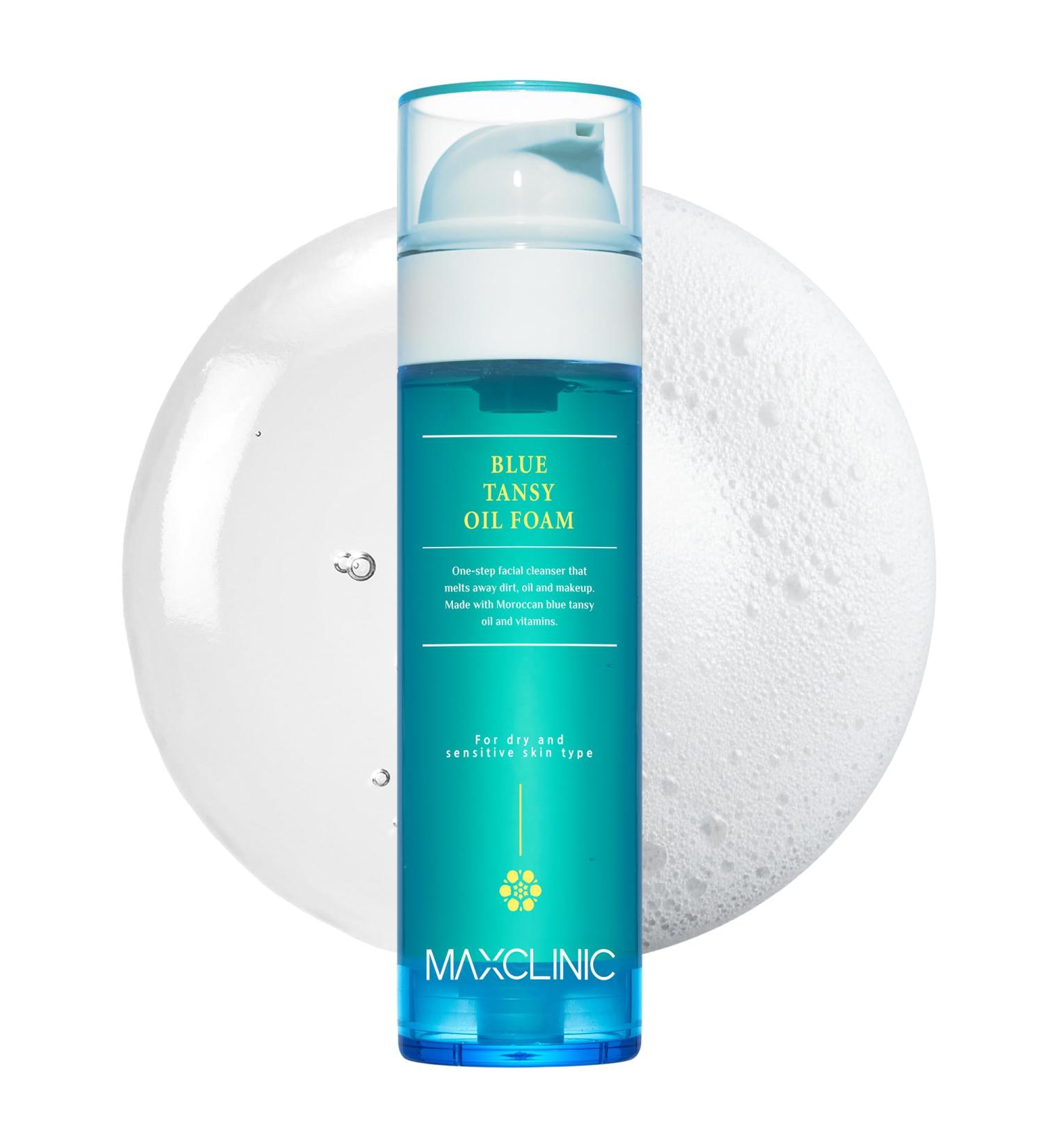 MAXCLINIC K-Beauty Blue Tansy Oil to Foam - All-in-One Korean Face Wash OilBased Foaming Facial Cleanser - Excess Sebum & Oil Control - Makeup Deep Cleansing Oil for All Skin Types (3.88 fl oz) - Buy Online on GoSupps.com