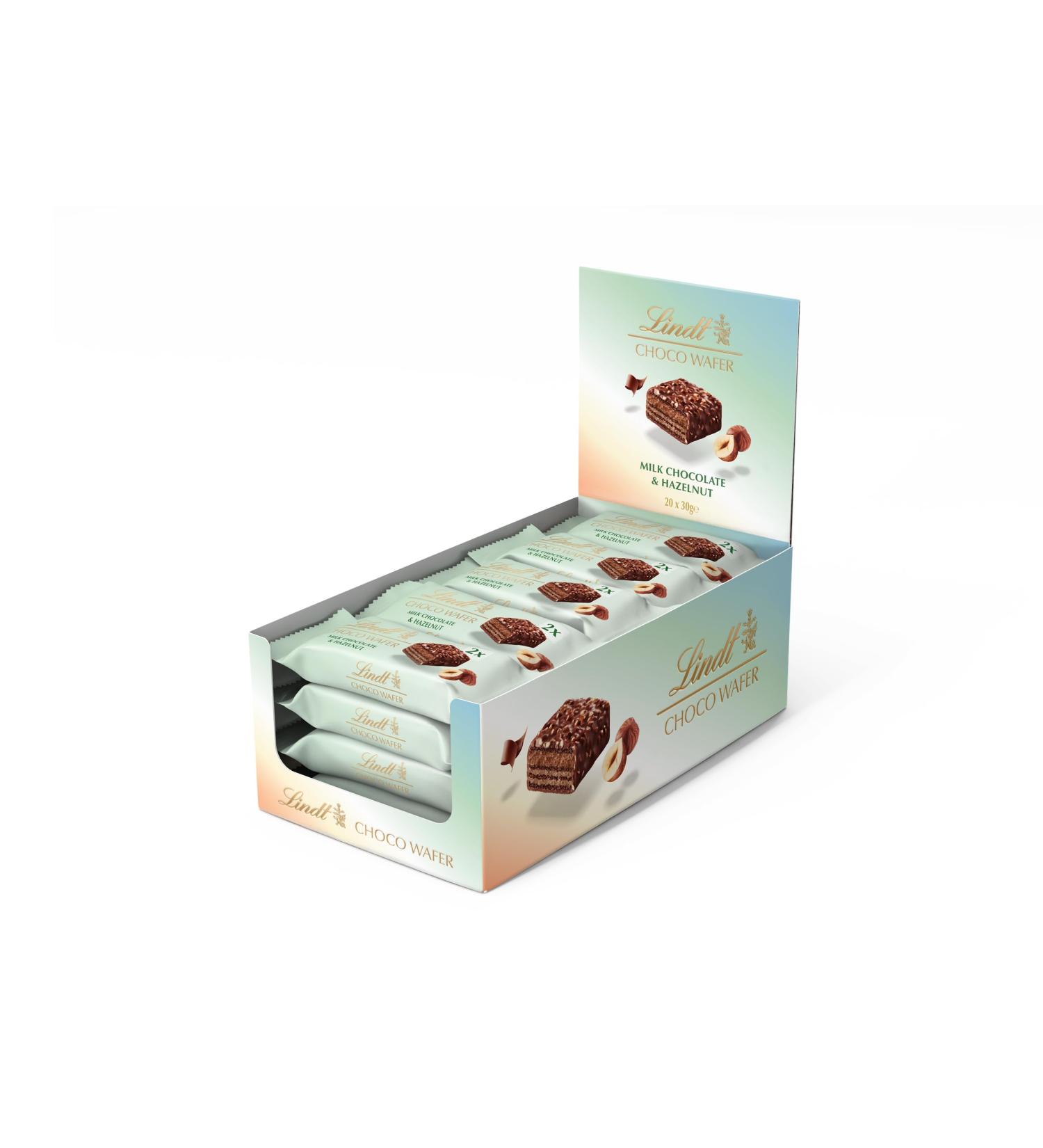 Lindt Choco Wafer Milk Chocolate & Hazelnut Treat Pack 30g (Case of 20) Treat Pack Milk Hazelnut - Buy Online on GoSupps.com
