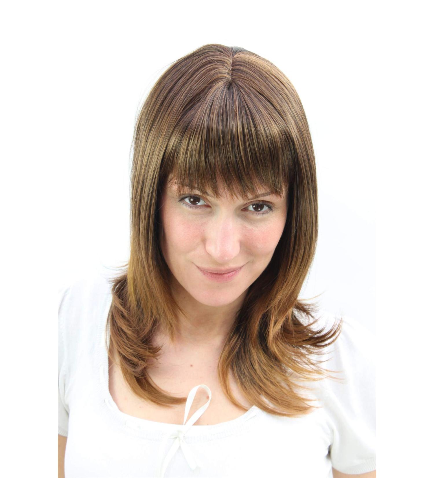 Buy WIG ME UP 3003-30H144 Brown Blonde Mix Wig - Frayed Bangs & Medium Length Hair | 45 cm Long - Buy Online on GoSupps.com
