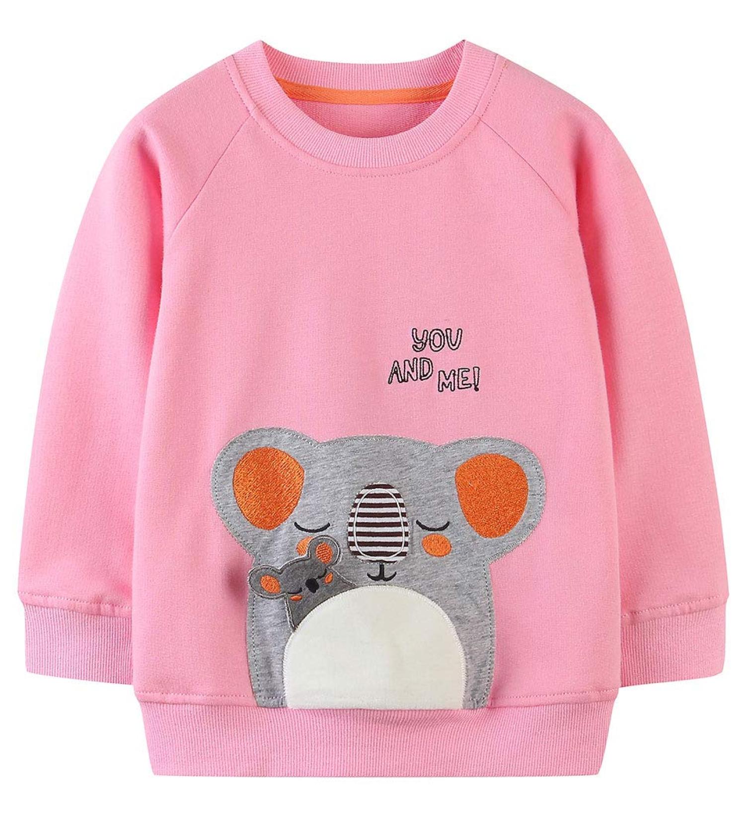 Girls Cotton Sweatshirt for Kids | Koala Design | Long Sleeve Pullover for Toddler Girls | Age 4-5 Years - Buy Online on GoSupps.com