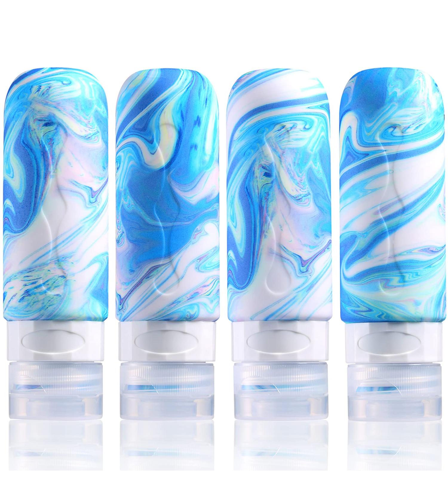 Gemice Travel Bottles 85ml - TSA Approved Leak-Proof BPA-Free Travel Accessories for Shampoo & Soap (Set of 4) - Buy Online on GoSupps.com