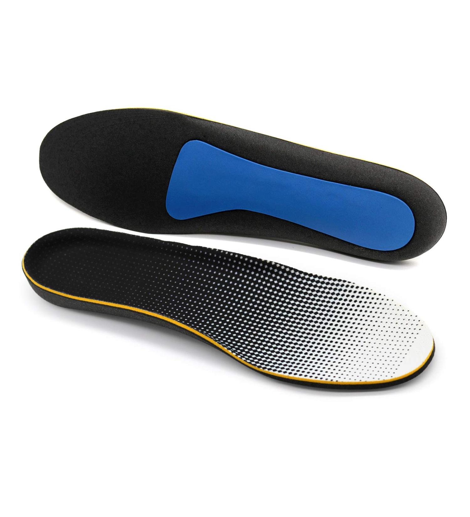 Plantar Fasciitis Arch Support Insoles for Men & Women - Full Length Orthotic Shoe Inserts for Flat Feet & Foot Pain Relief - Silver - Buy Online on GoSupps.com