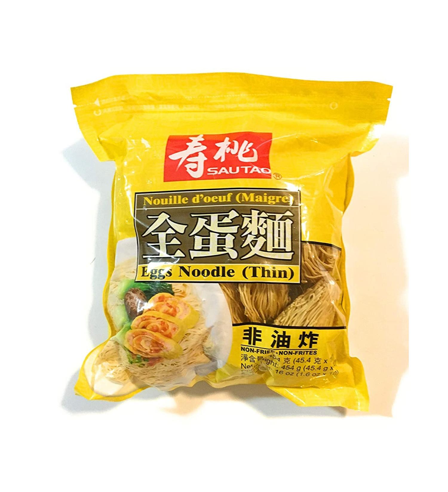 Hong Kong Noodles Thin 454g - Authentic Egg Noodles for Delicious Asian Cuisine - Buy Online on GoSupps.com