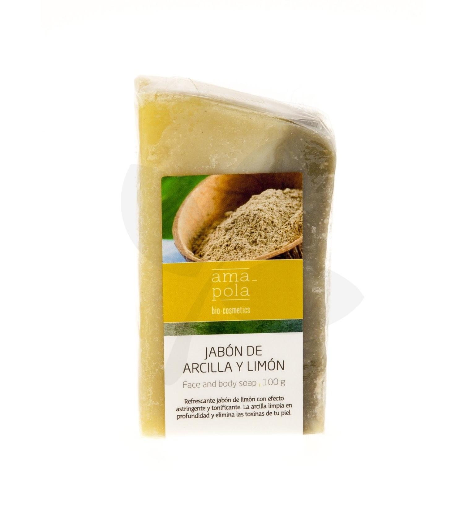 AMAPOLA BIO-COSMETICS Amapola Organic Clay and Lemon Soap 100g