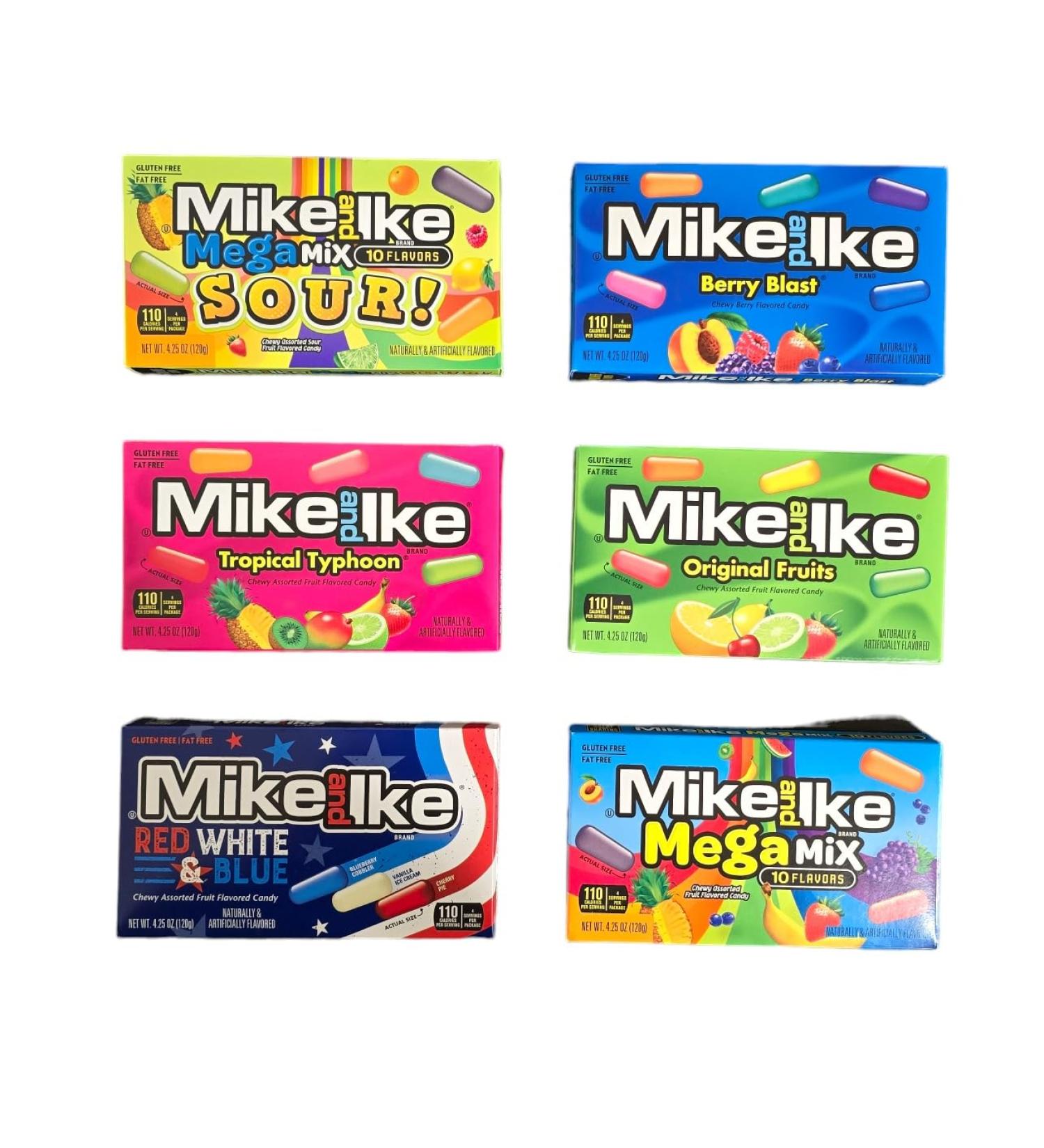 Mike and Ike Movie Theater Chewy Candy Variety - Pack of 6 - Total 720g Old Fashioned Candy Bundle comes in ALL ABOUT RETAIL packaging - Buy Online on GoSupps.com
