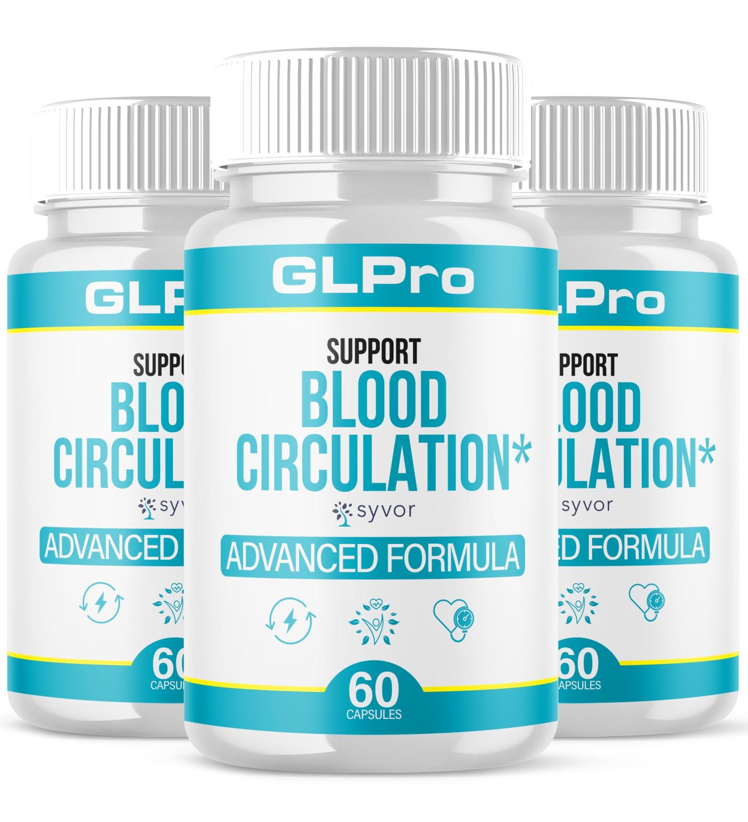 (3 Pack) GLPro Blood Capsules Official GLPro Blood Health Support Pills with All Natural Ingredients Advanced Formula Supplement with Maximum Strength Premium Vitamins for Women & Men (180 Capsules) - Buy Online on GoSupps.com