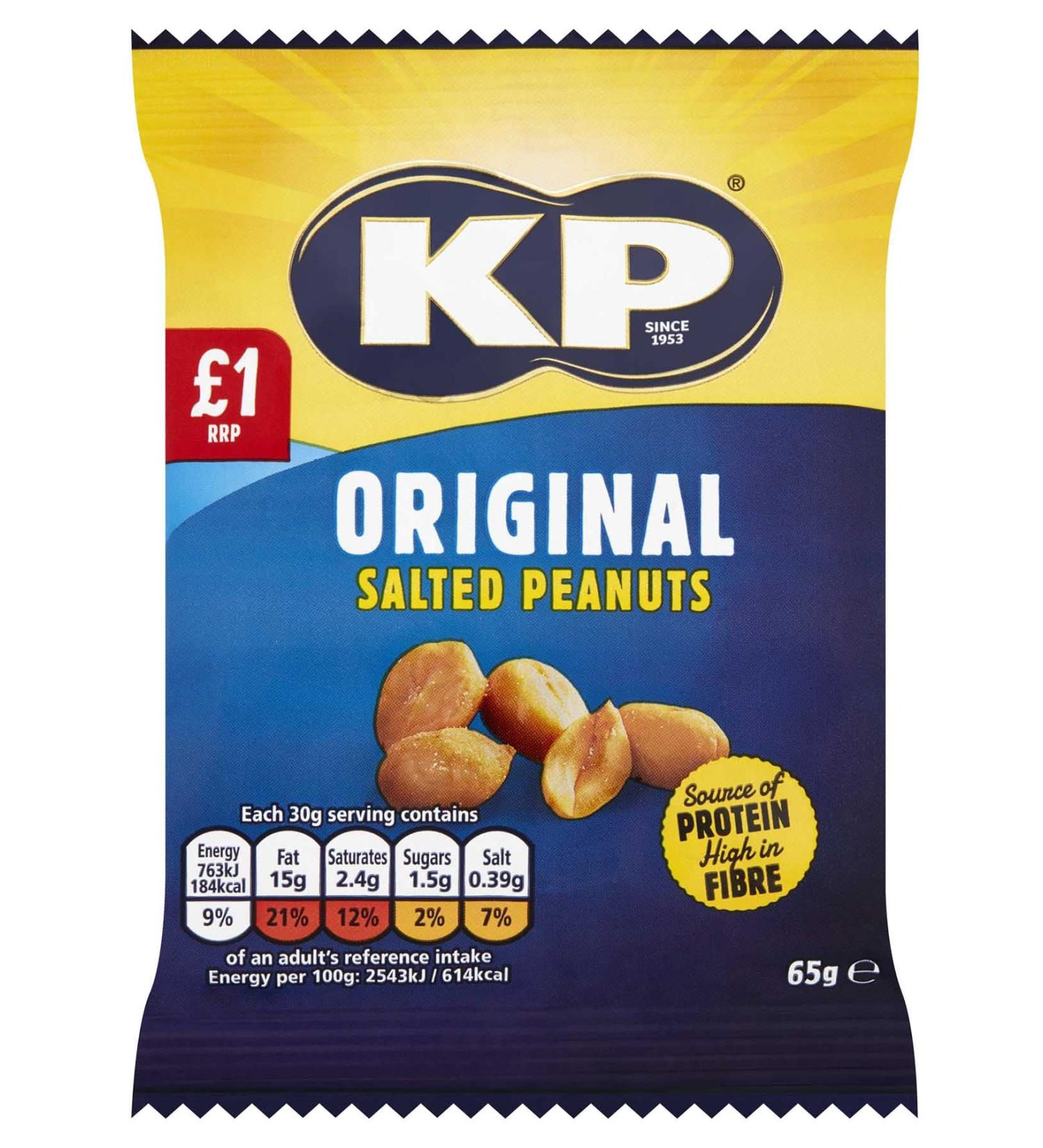 (16 Pack) KP Peanuts 16x65g Box (Original Salted)