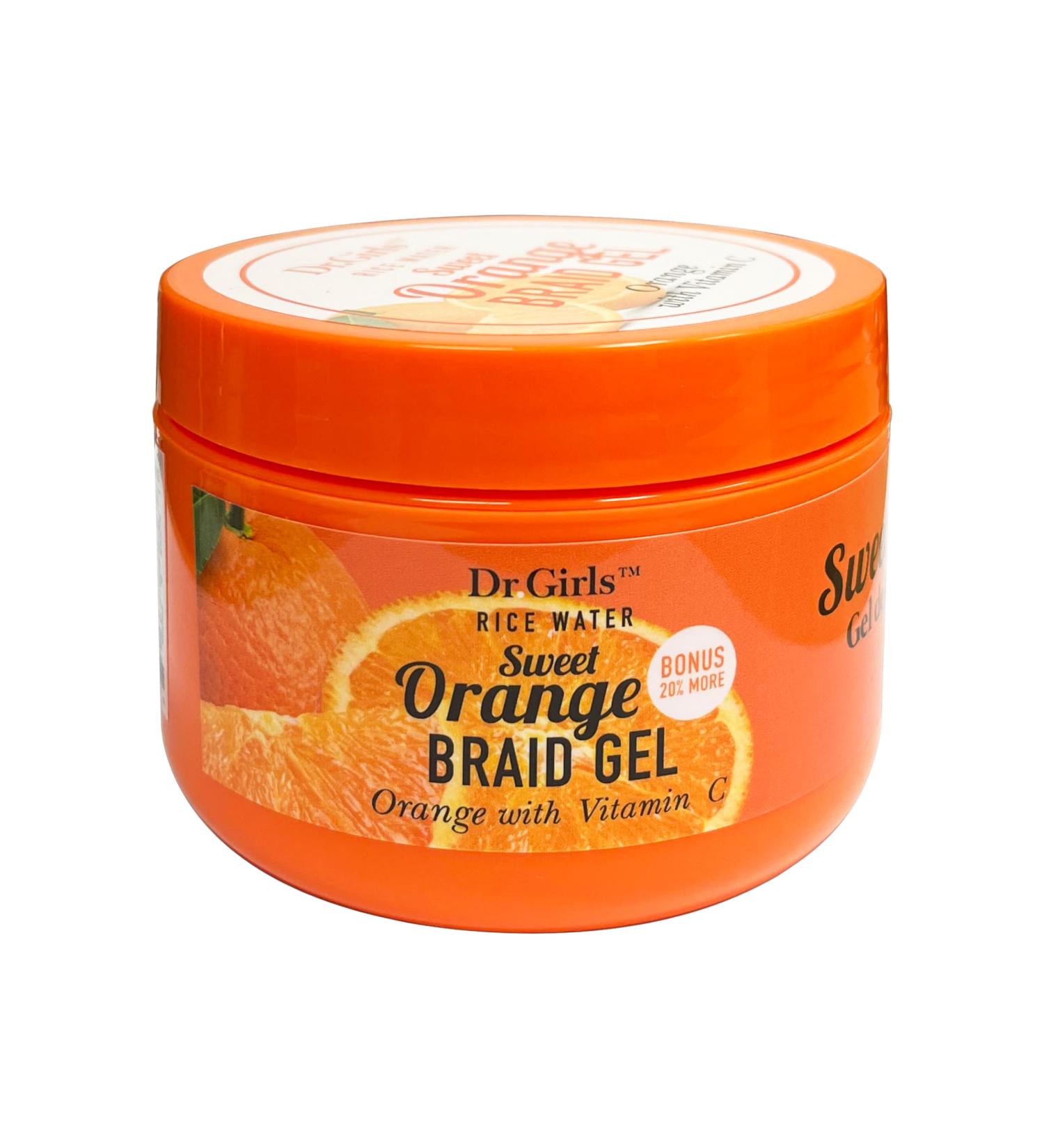 R&B Collection Dr. Girls Rice Water Lock & Twists Orange Braid Gel - Extra Mega Hold (8.45 oz) with Vitamin C for Stronger Hair - Buy Online on GoSupps.com