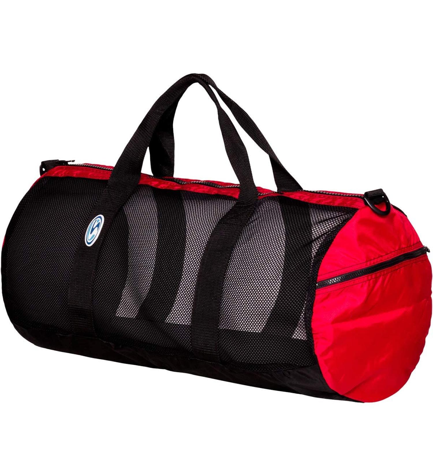 Stahlsac 26 Mesh Duffle Bag - Black/Red | Lightweight & Durable - Buy Online on GoSupps.com