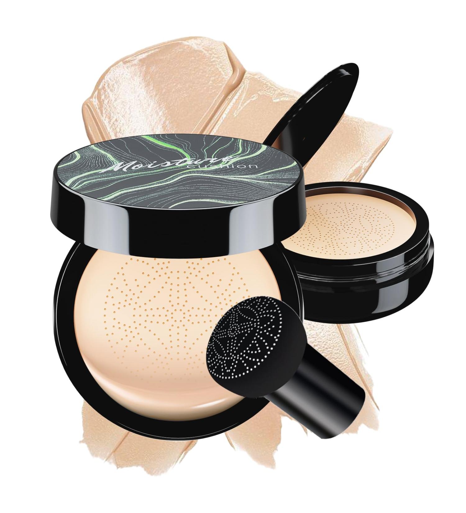 Mushroom Head Air Cushion CC Cream - BB Cream for Mature Skin | Long-Lasting Moisturizing Foundation & Concealer Brightens & Evens Skin Tone Ivory - Buy Online on GoSupps.com