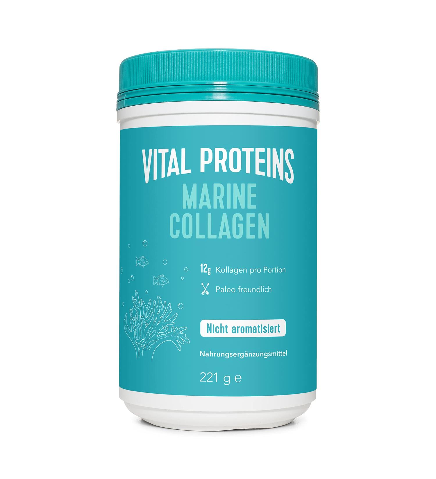 Vital Protein Marine Collagen Powder - Pescetarian-Friendly Hydrolyzed Fish Collagen | Easy to Use Soluble in Warm or Cold Foods | 221g - Buy Online on GoSupps.com