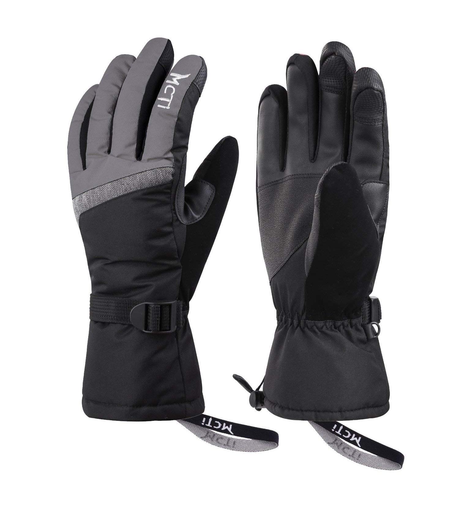 Kineed Women's Ski Gloves - Touchscreen Waterproof Winter Snowboard Gloves Windproof & Warm with 3M Thinsulate - Gray M - Buy Online on GoSupps.com