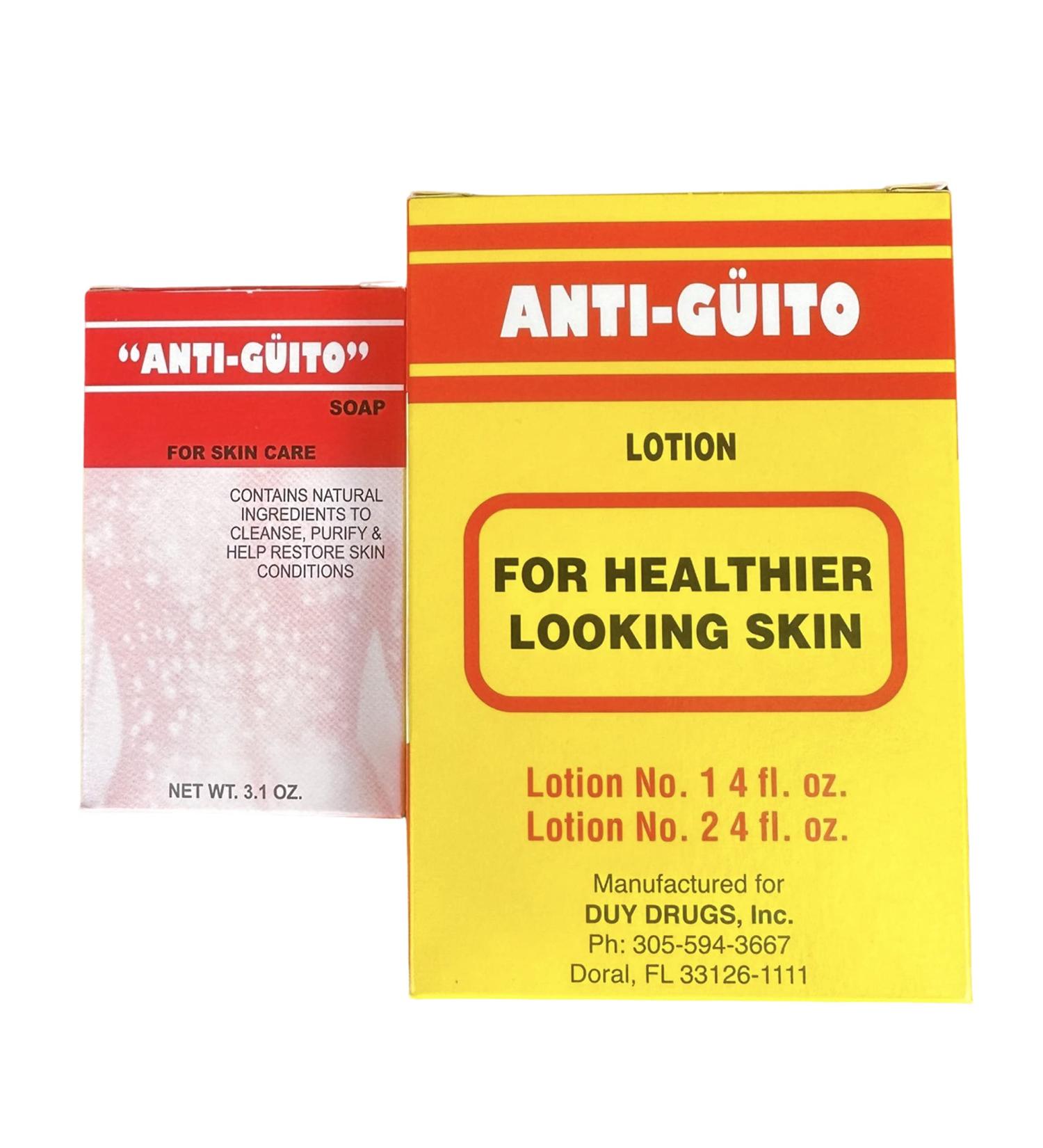 Antiguito Lotion 4 OZ & Anti-Guito Homoeopathic Soap 3.1 OZ - Effective Remedies for Tinea Versicolor | International Shipping Available - Buy Online on GoSupps.com
