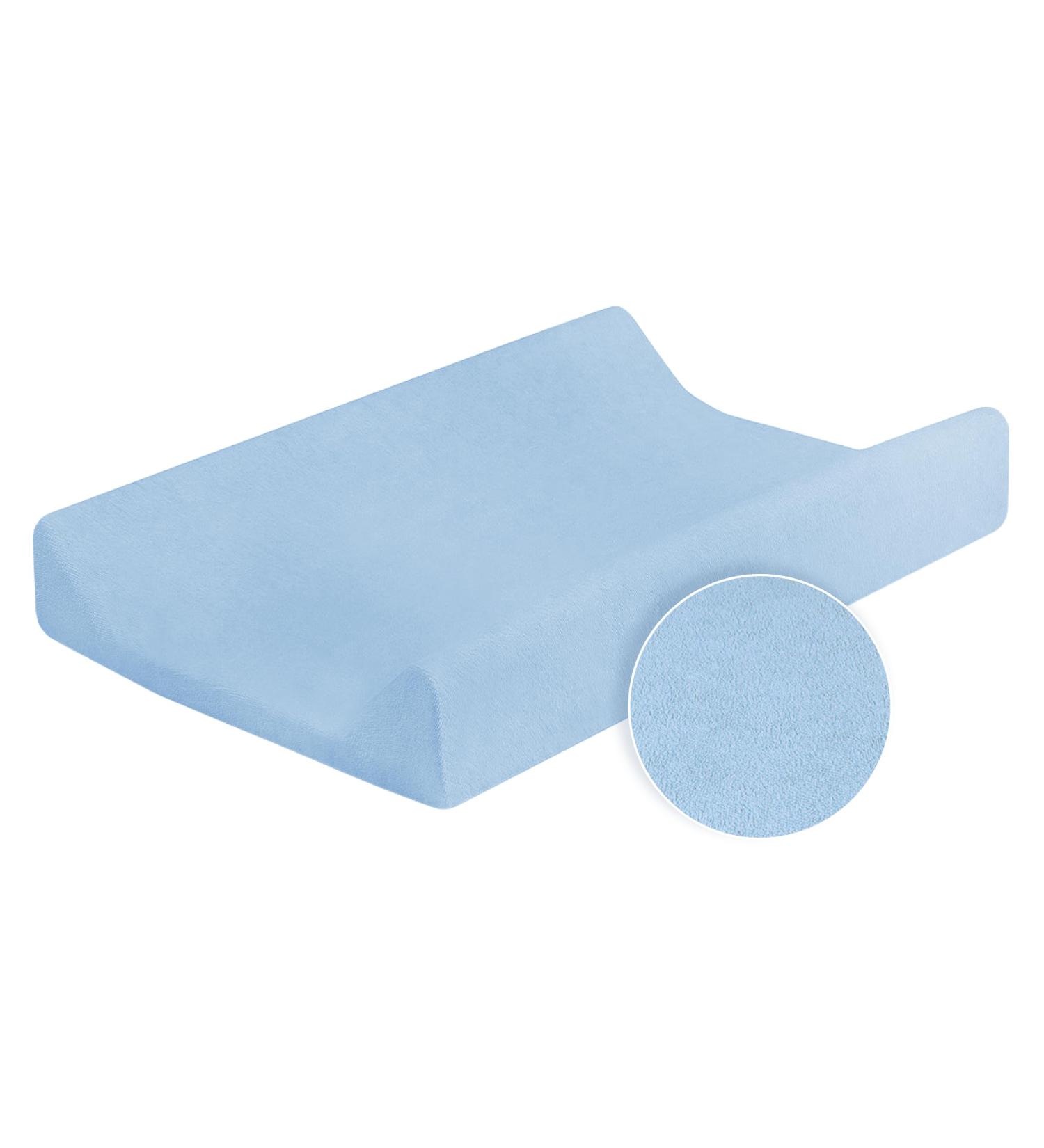 Blue Baby Changing Mat Terry Cover | 70x50 cm Nappy Changer with Raised Edges - Buy Online on GoSupps.com