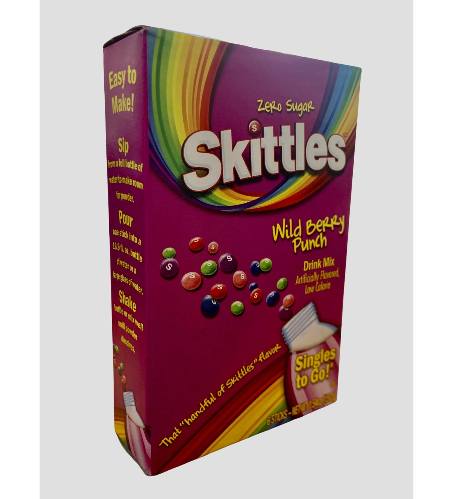 Skittles Wild Berry Punch On The Go Singles 6 Satchets 15.2g | Pack Of 2