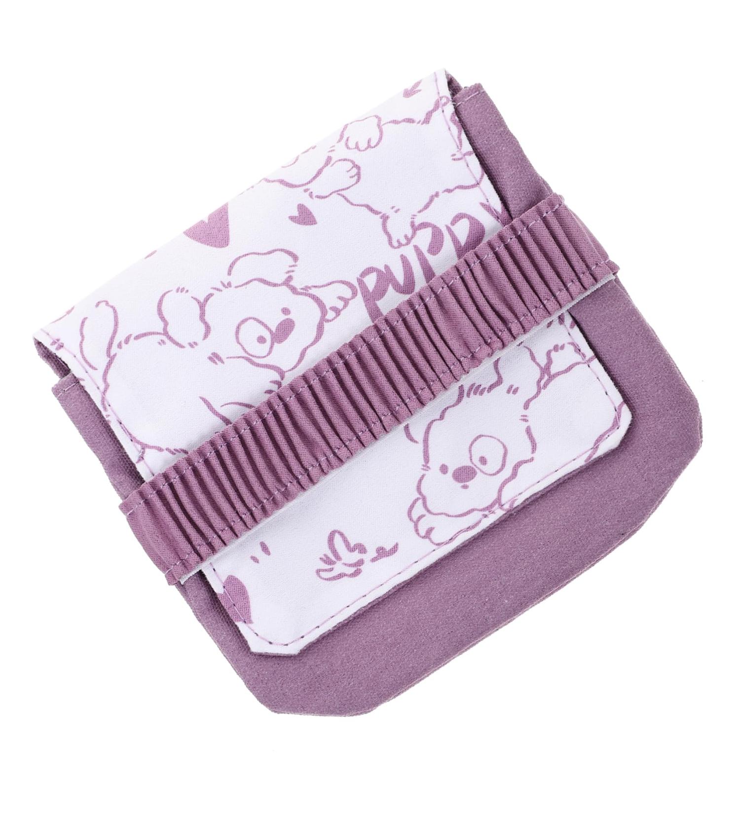 High Capacity Tampon Bag for Women & Girls - Stylish Menstruation Pillow Storage | Violet 13x12x1cm - Buy Online on GoSupps.com