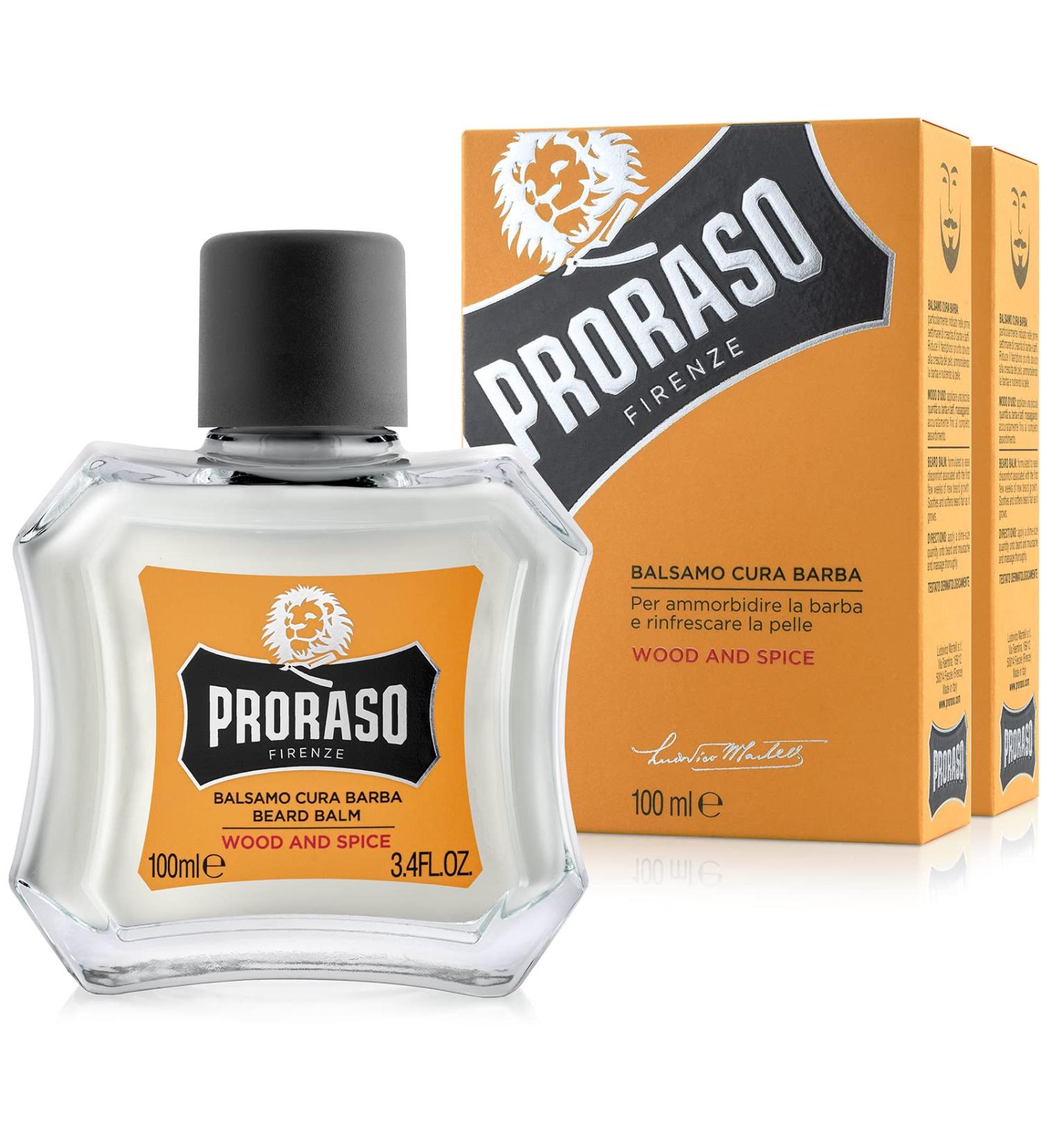 Proraso Beard Balm - Wood & Spice | 2x100ml | Fragrant Soothing & Protective | Made in Italy | International Shipping - Buy Online on GoSupps.com