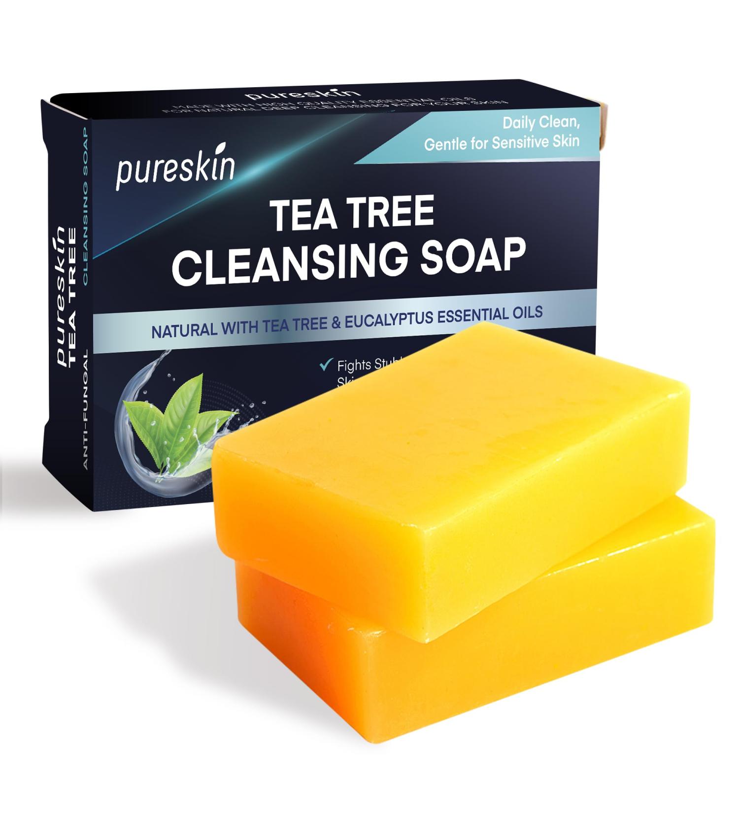 Extra Strength Tea Tree Antifungal Soap - Psoriasis Athlete's Foot & Eczema Relief | 2PCS Body Wash for Body Odor & Tinea Versicolor - Buy Online on GoSupps.com