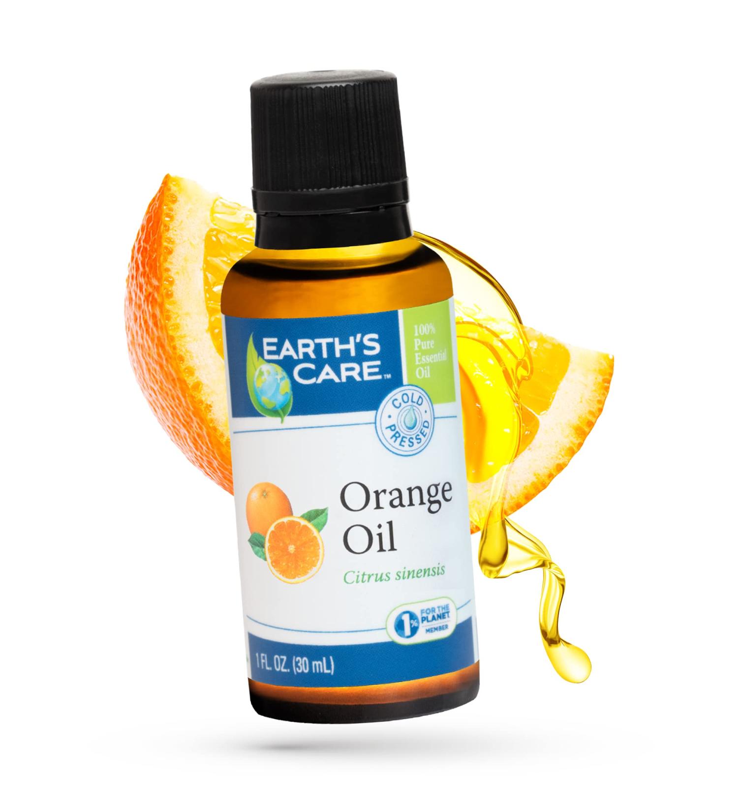 Earth's Care Orange Oil - 100% Pure Sweet Orange Essential Oil for Use in Aromatherapy - 1 Fl OZ - Buy Online on GoSupps.com