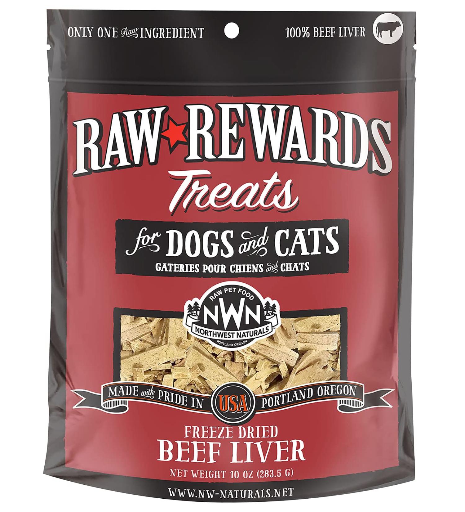 Northwest Naturals Freeze-Dried Beef Liver Treats for Dogs and Cats - 10 oz Gluten-Free Pet Food Pack - Buy Online on GoSupps.com