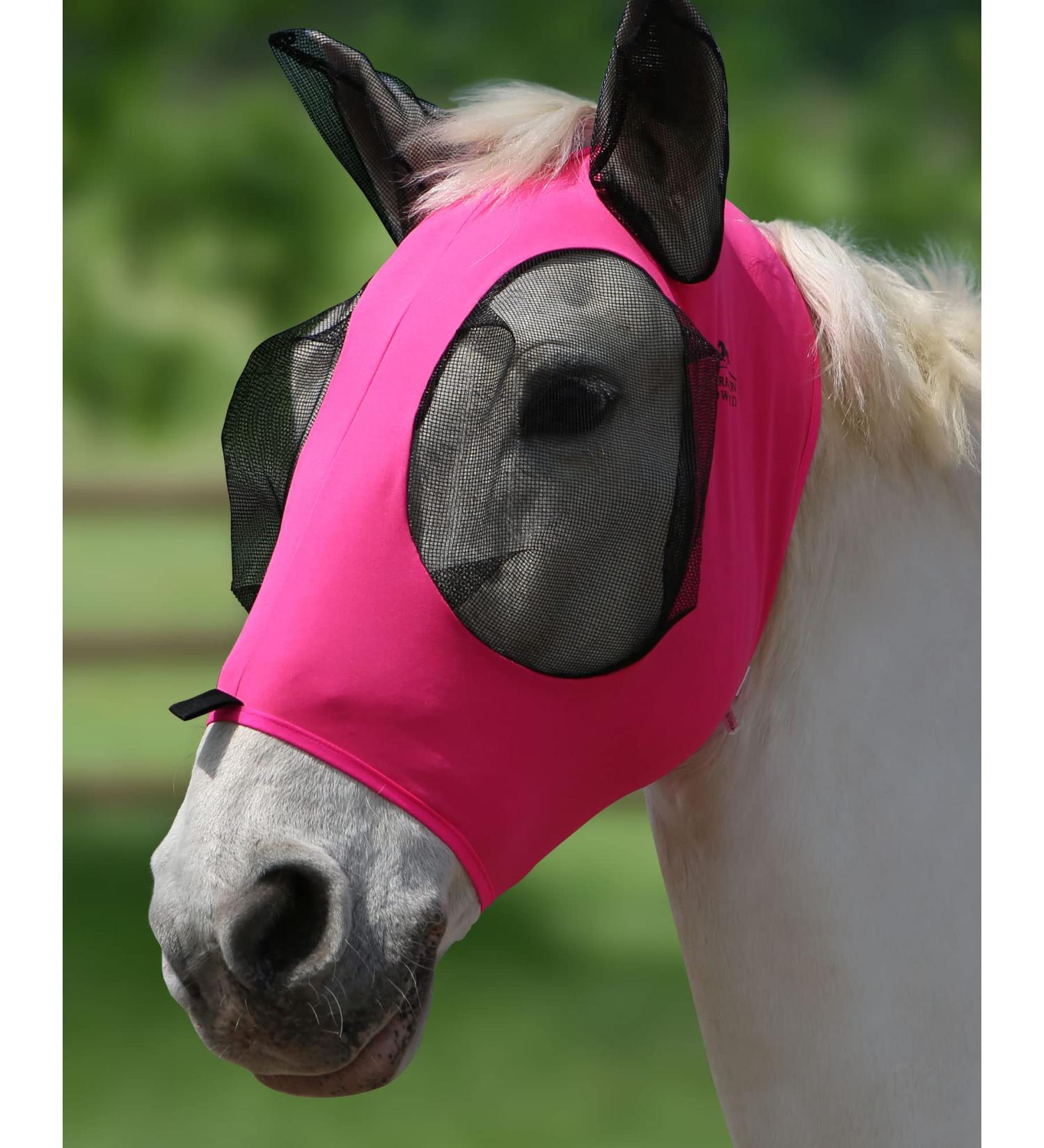 Harrison Howard Extra Full Fly Mask - Stretch Breathable UV Protection Ventilating Ear Protection - Rose Pink - Buy Online on GoSupps.com