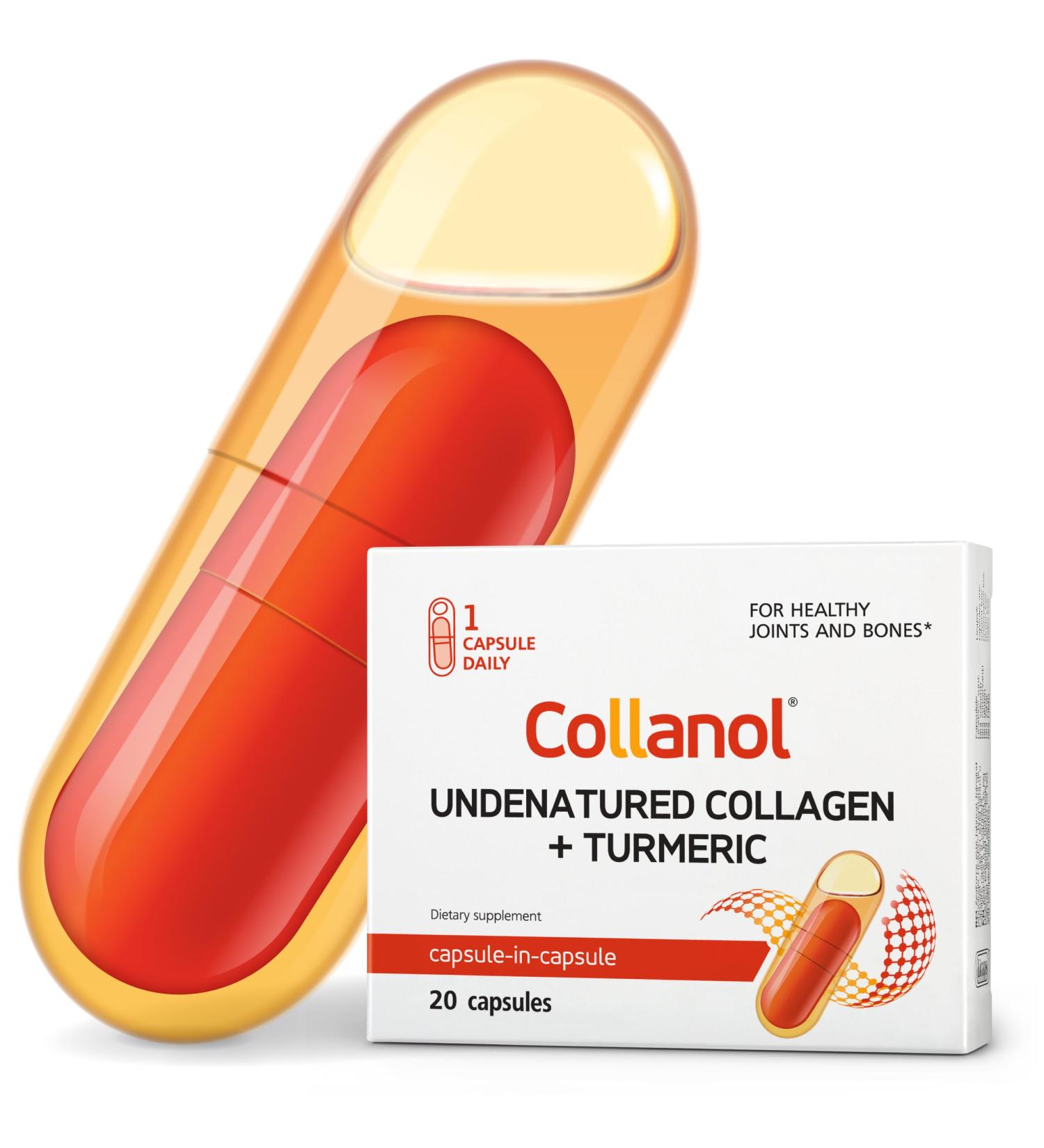 Innovation in The Care of Healthy Joints Liquid Formula in a Double Capsule. 3D Collagen + Micelle Extract of Turmeric Roots 1 Capsule/Day. Laboratory Tested 20 capsules - Buy Online on GoSupps.com