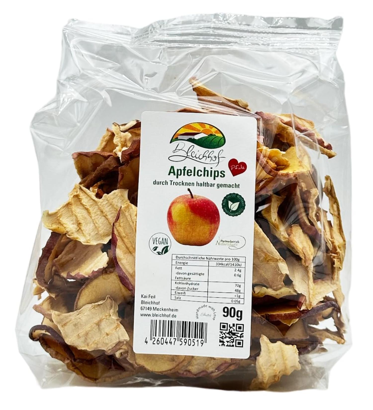 BLEICHHOF Apple Chips Classic 10pack Delicious dried fruit without sugar Perfect snack Sustainably produced in a family business in Meckenheim 10x90g - Buy Online on GoSupps.com
