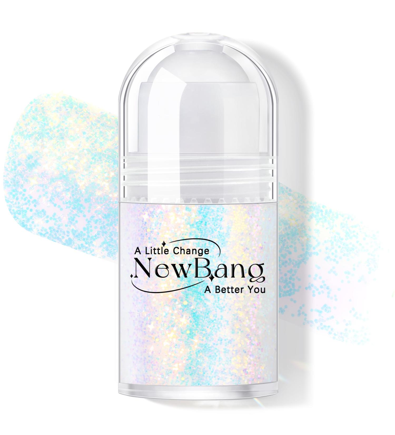 NewBang Roll-on Chameleon Color Changing Holographic Body Glitter Gel - 12# Sparkling Blue - Buy Online on GoSupps.com
