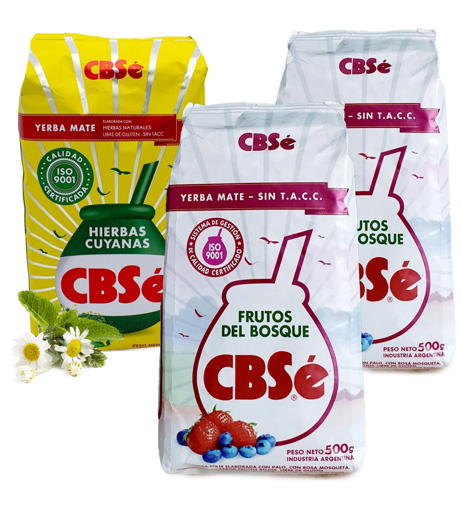 CBS Yerba Mat Fruits de la For t 2x0.5 kg + CBS Yerba Mat Herbes de Cuyan 0.5 kg |Th mat d'Argentine | Boisson revigorante et nergisante Fruits + Herbes de Cuyan - Buy Online on GoSupps.com