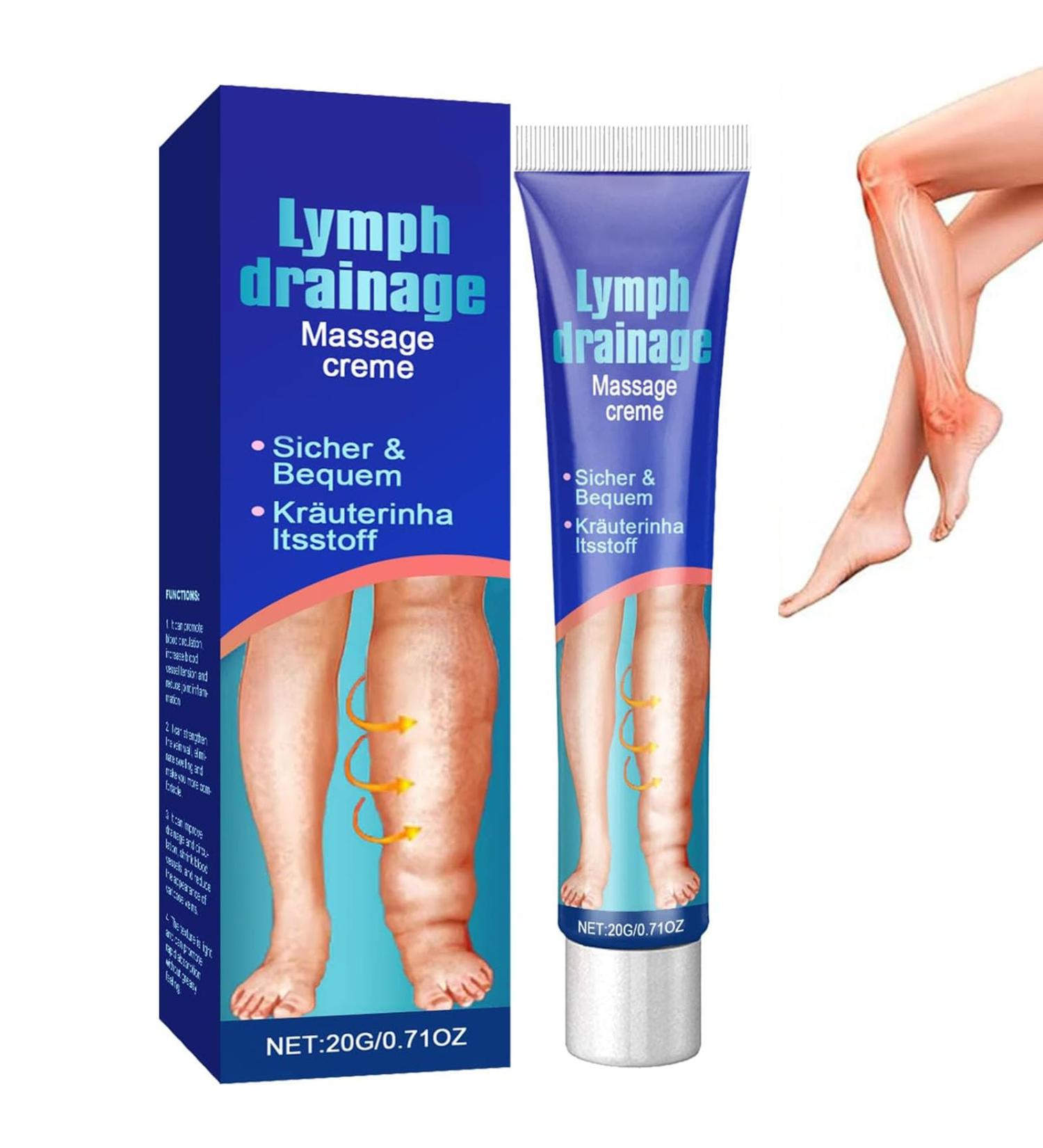 Cr me de massage pour le drainage lymphatique soulagement apaisant pour les jambes et les pieds fatigu s huile de massage pour les jambes adapt e tous les types de peau (1 Pcs) - Buy Online on GoSupps.com