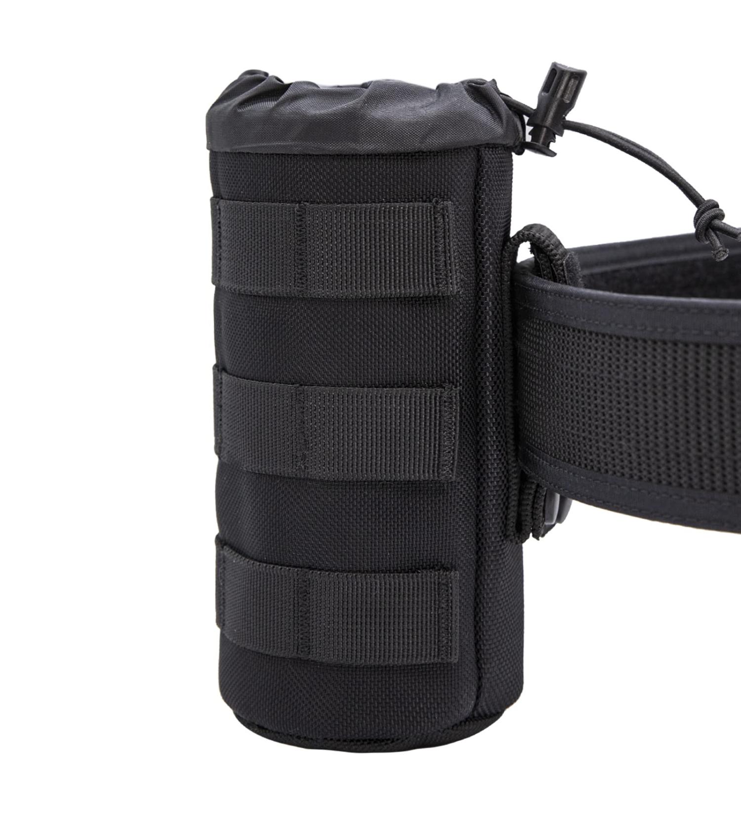 Dotacty MOLLE Bottle Pouch Holder - Tactical Water Bottle Holster for Duty Belt - Heavy Duty Sport Bottle Bag for Hiking, Climbing, Camping - Black - Buy Online on GoSupps.com