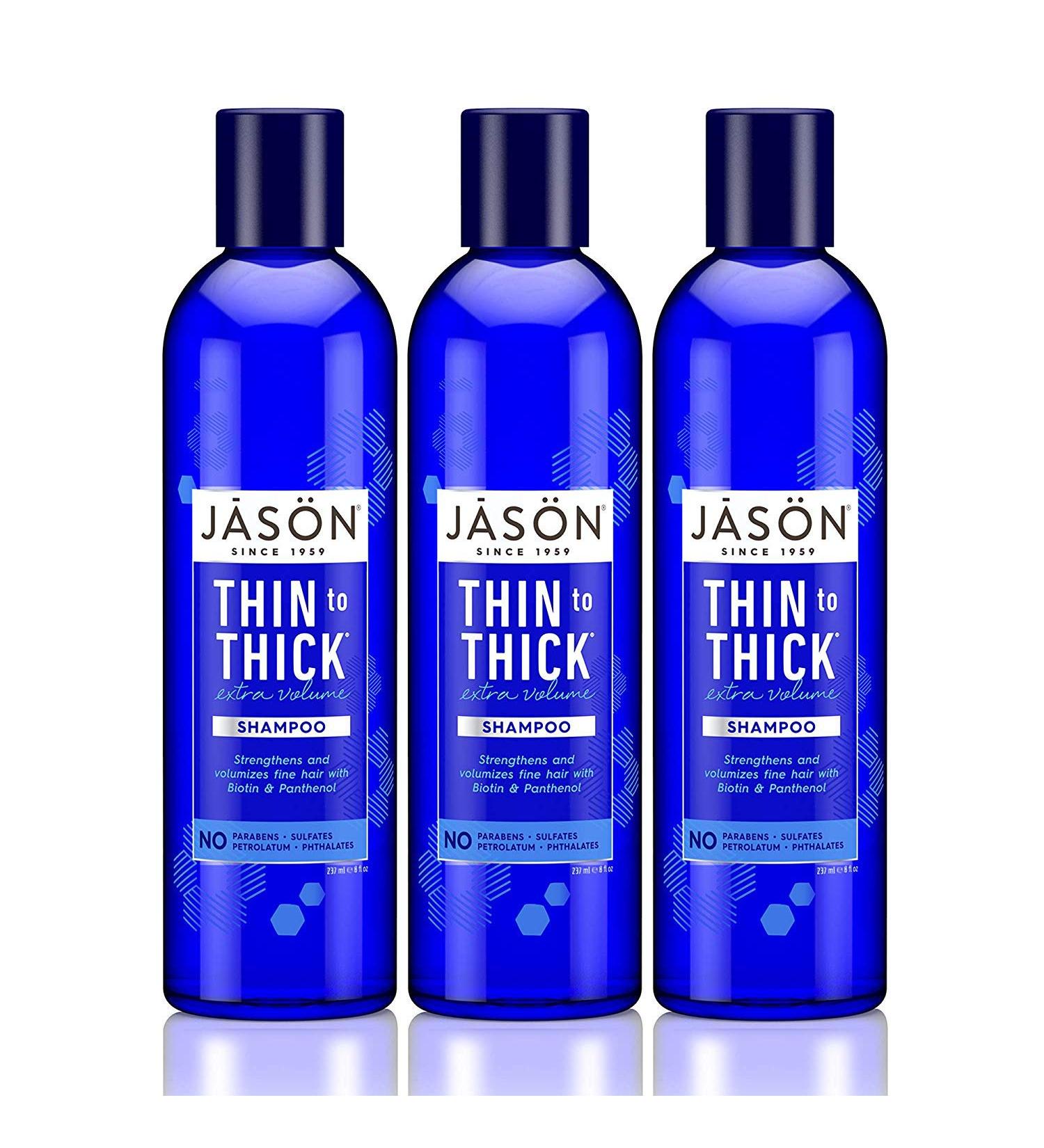 Jason Thin-To-Thick Extra Volume Shampoo 8 oz (Pack of 3)