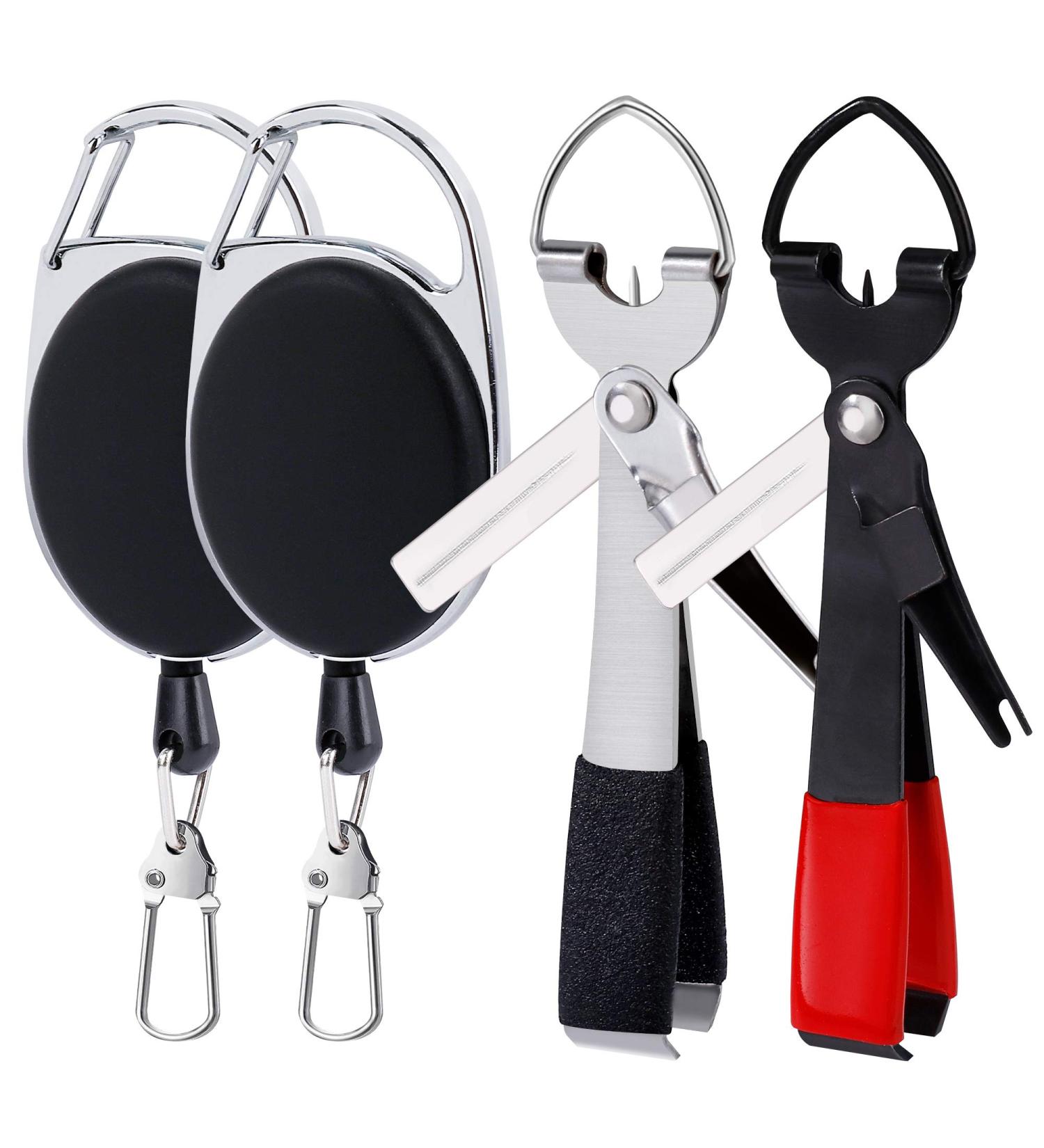 Maoxintek 4-in-1 Fishing Cord Nipper & Knot Tying Tool | Multifunctional Line Clipper with Zinger Retractor | Ideal for Fly Fishing - Buy Online on GoSupps.com