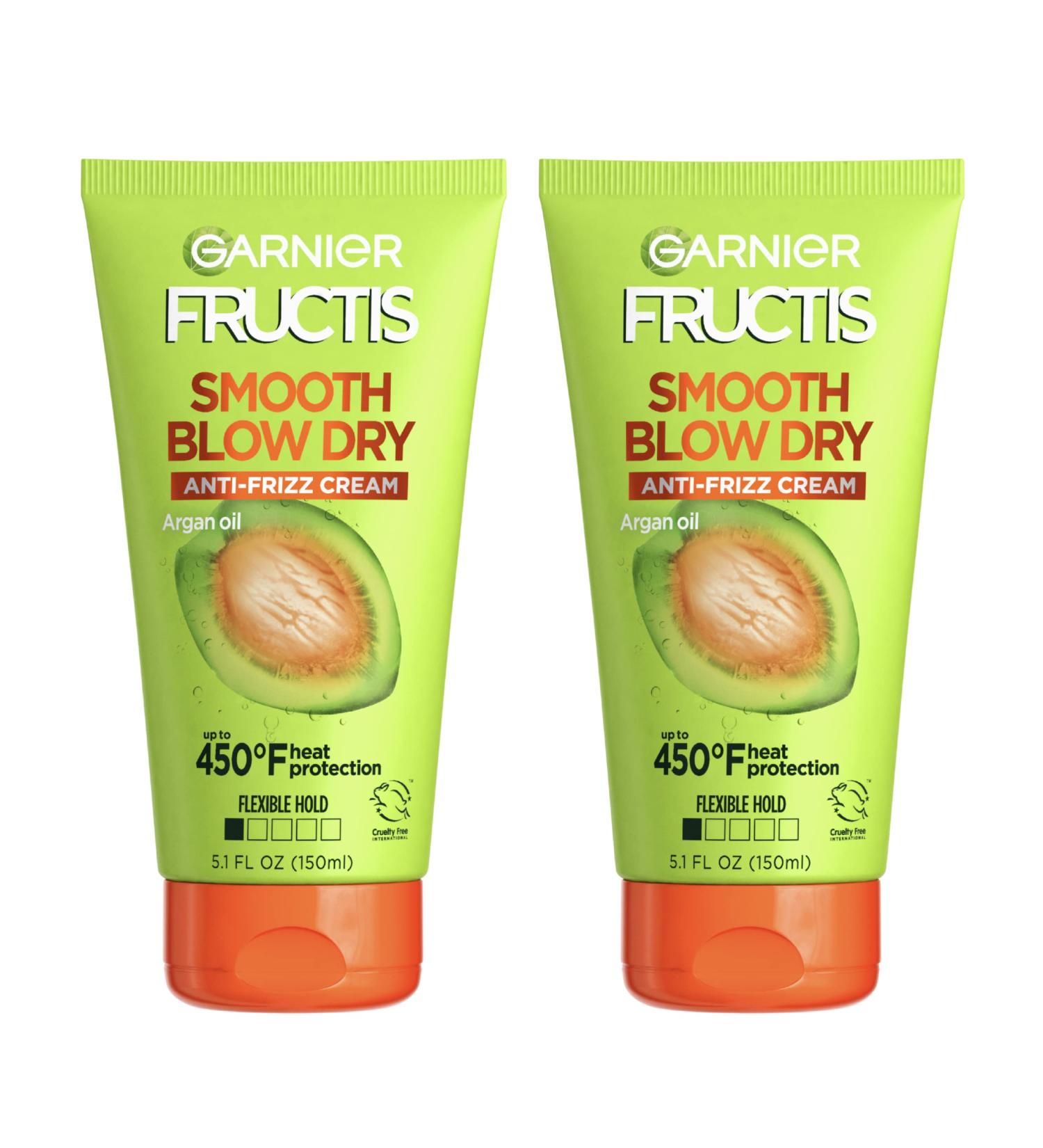 Garnier Fructis Style Smooth Blow Dry Anti-Frizz Cream - 2 Pack (Pack of 1) | Sleek Hair Care - Buy Online on GoSupps.com
