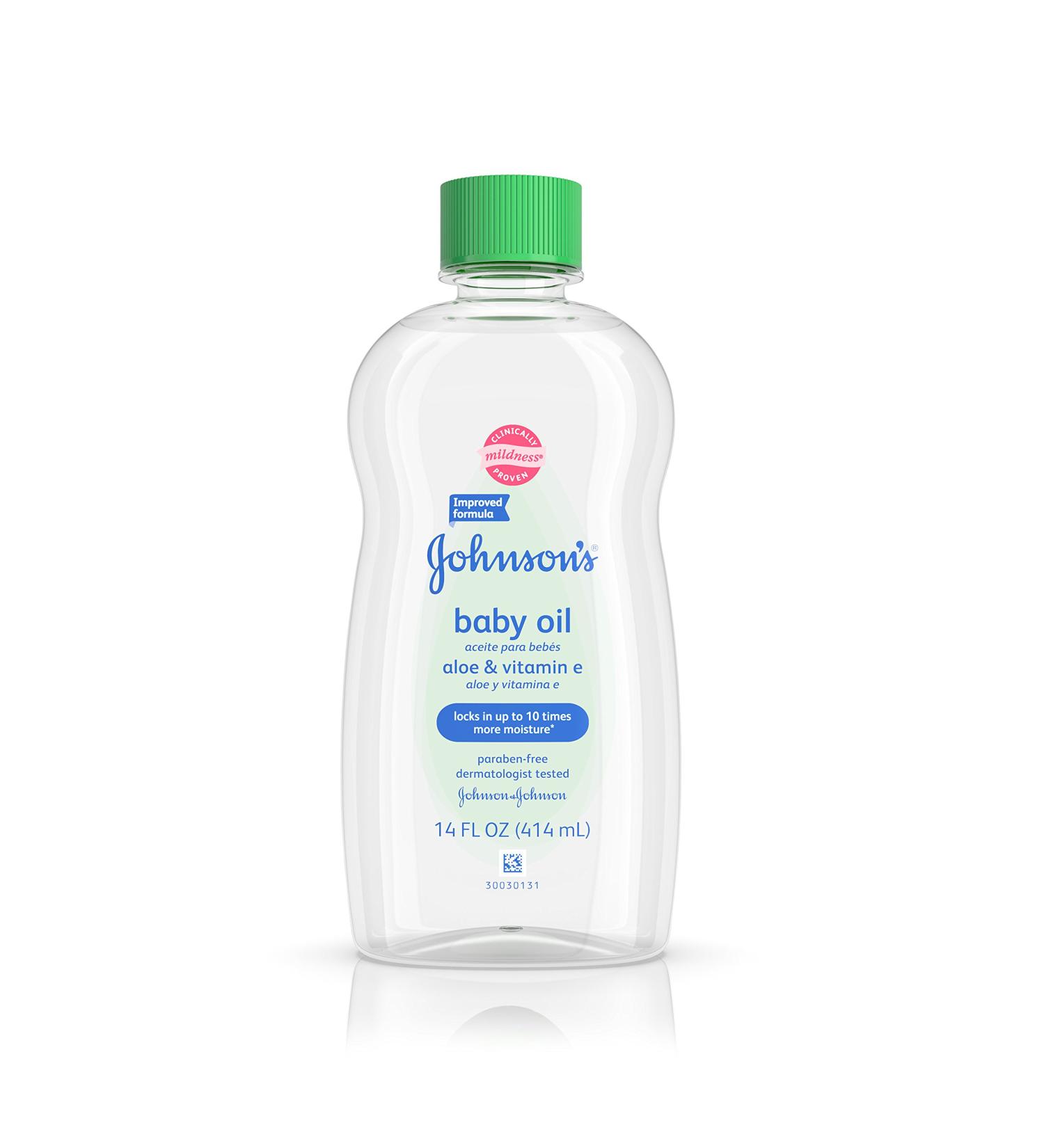 Johnson's Baby Oil with Aloe Vera and Vitamin E - 14 Fl Oz - Buy Online on GoSupps.com