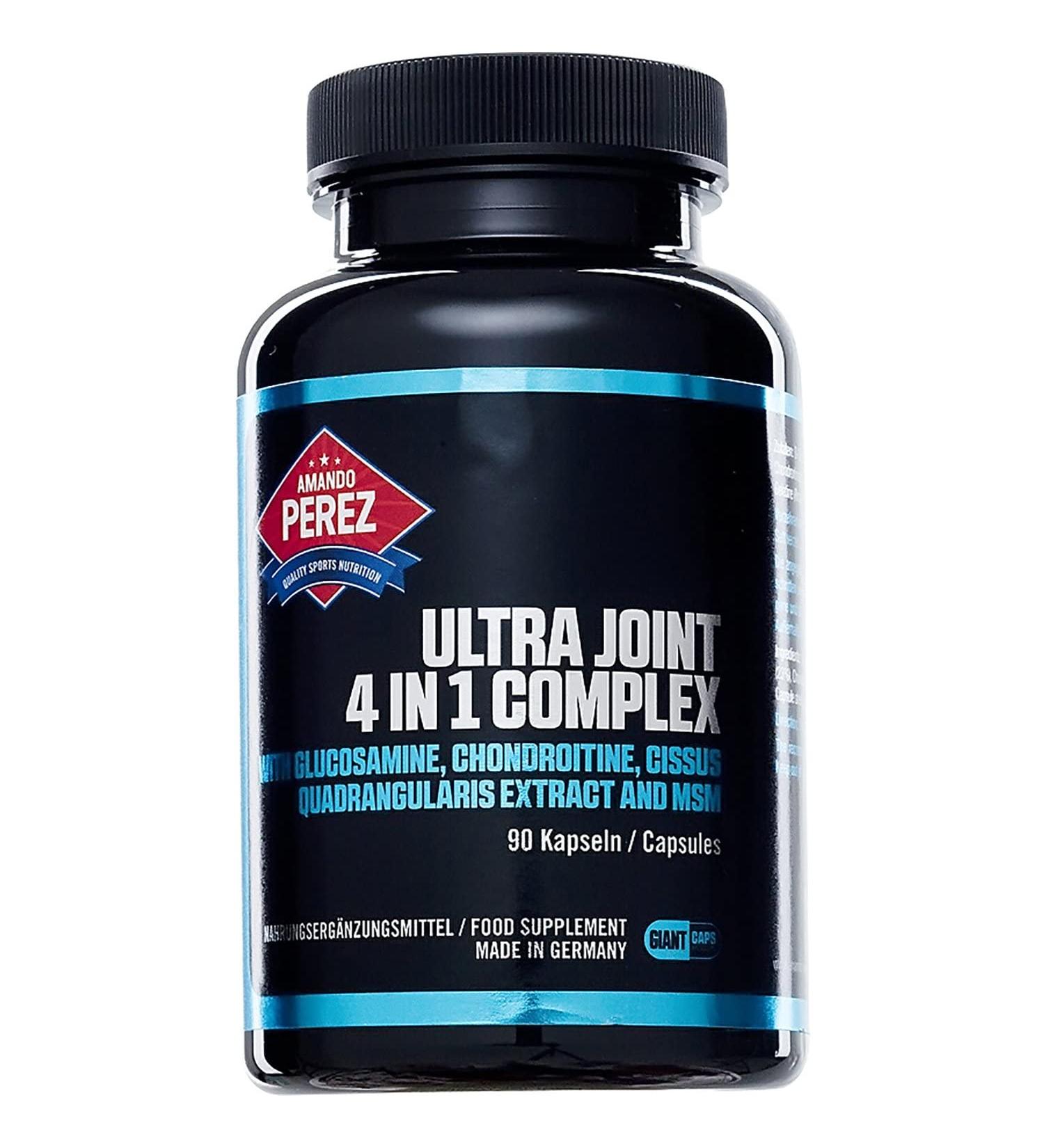 Ultra Joint 4-in-1 Complex: Glucosamine Chondroitin Cissus & MSM - 90 Giant Capsules - Made in Germany for Joint Health - Buy Online on GoSupps.com