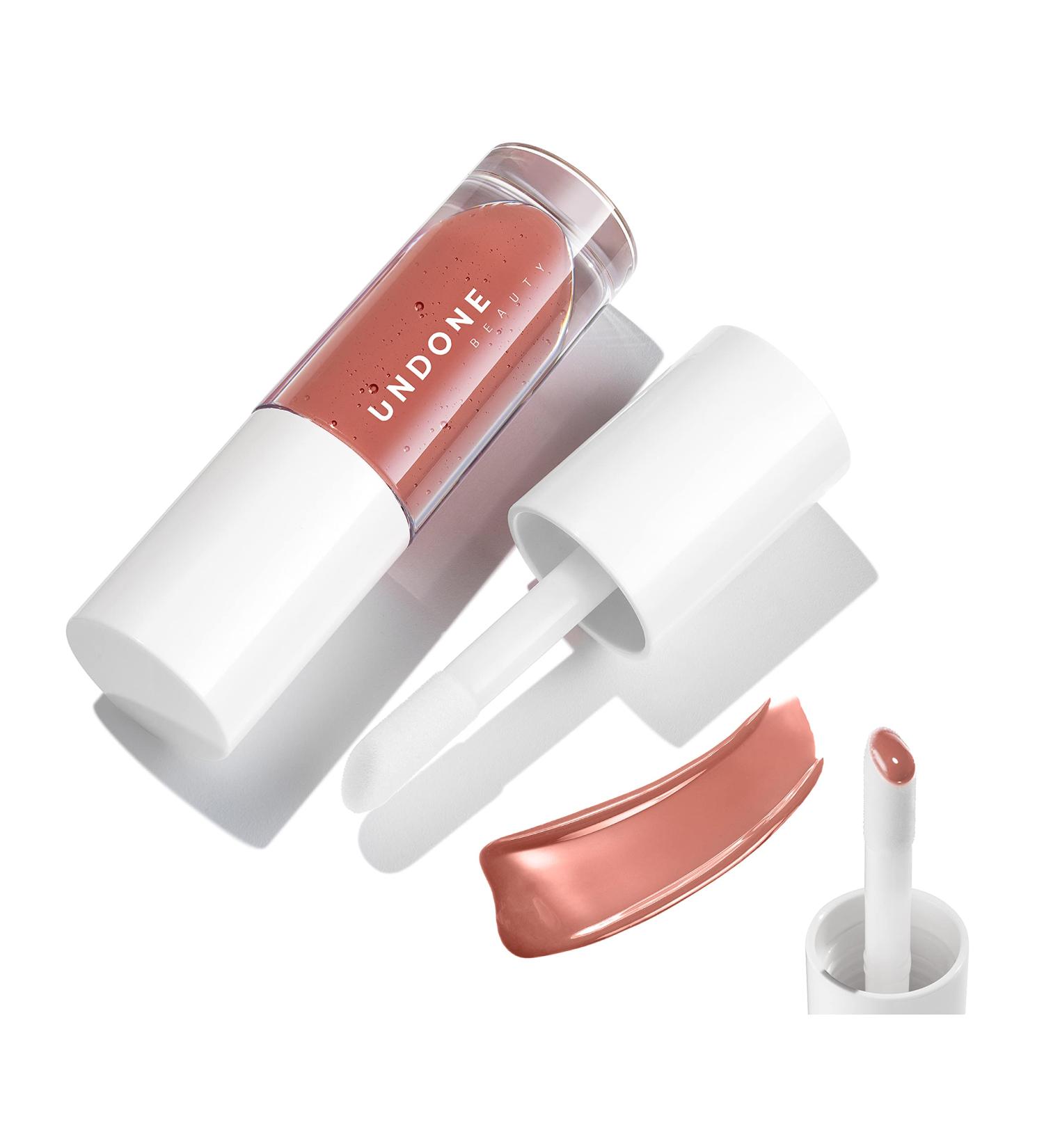 UNDONE BEAUTY Poppa Gloss Moisturizing Tinted Lip Gloss-Balm Hybrid with Long Wear Formula - Cloudberry Seed Oil for Lip Nourishment - Touch of Mahogany - Buy Online on GoSupps.com