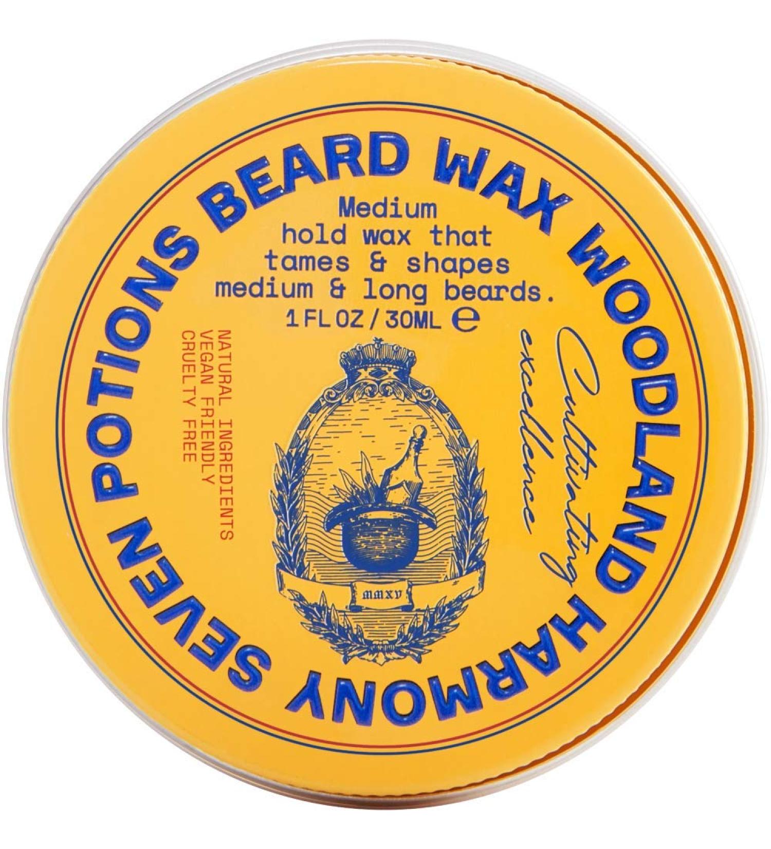 Seven Potions Woodland Harmony Beard Wax - 30 ml | Medium Hold Styling Wax for Men | All-Natural, Vegan & Cruelty-Free Formula - Buy Online on GoSupps.com
