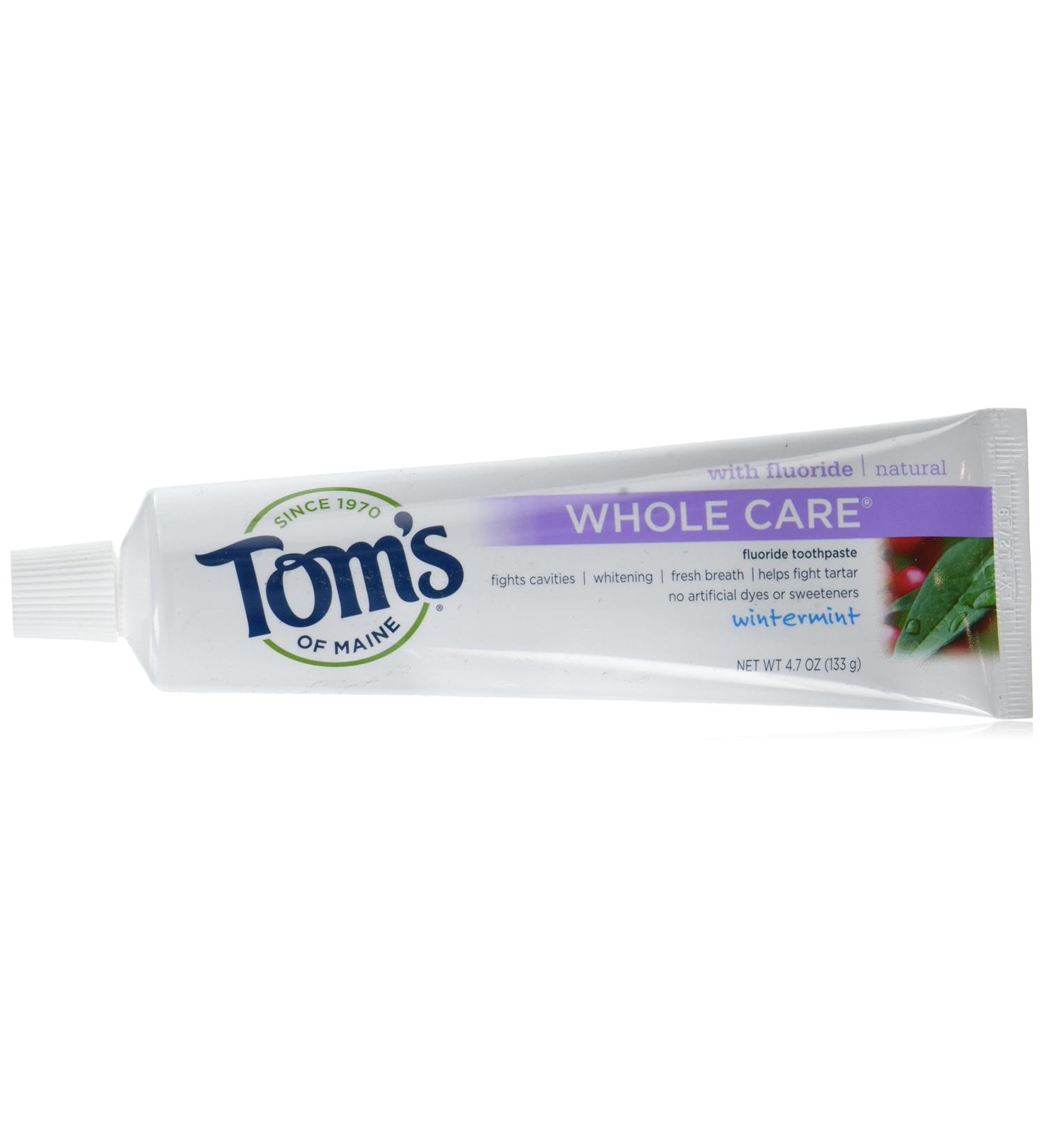 Tom's of Maine Whole Care Natural Toothpaste Wintermint 4.7 Ounce