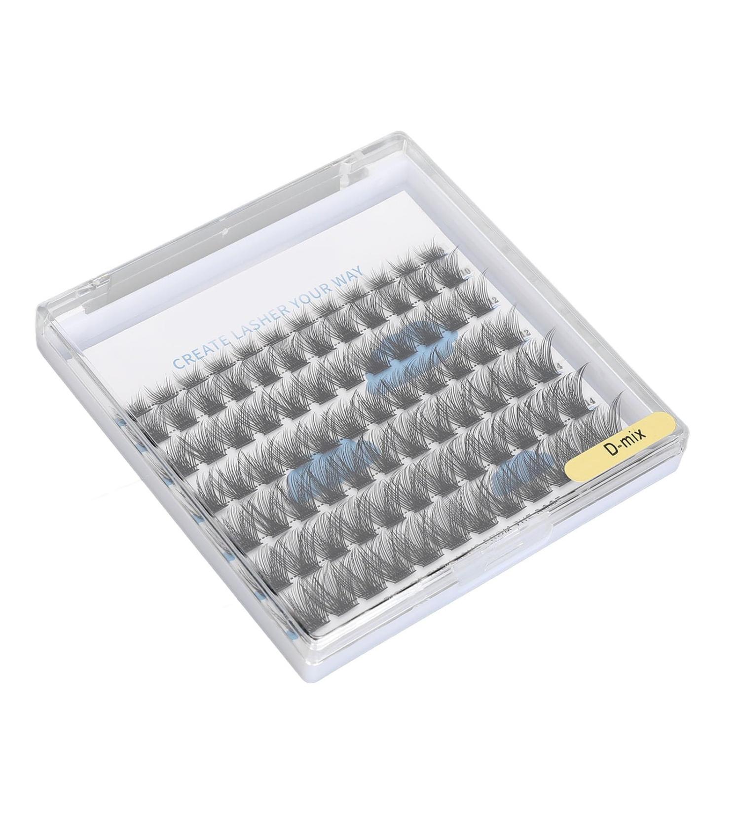 Eyelash Clusters Mixed Long Lasting Grip Lightweight D-curl Mixed Individual Lashes Fluffy Easy to Remove 8/10/12/14/16mm for Cosplay - Buy Online on GoSupps.com