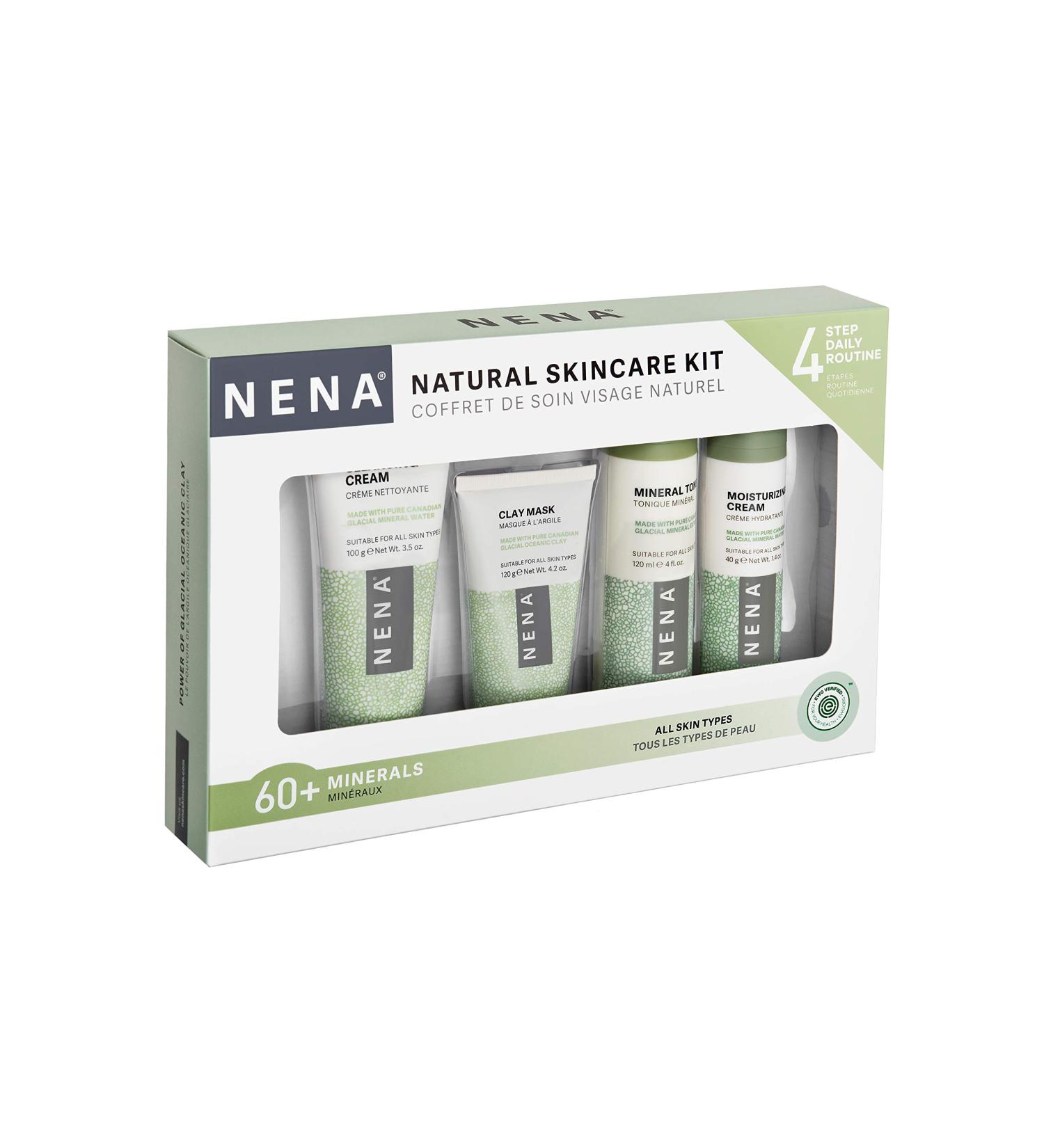 NENA Natural Skincare Kit | 4-Piece Essentials for All Skin Types | EWG Verified Cruelty Free & Vegan - Shop Now - Buy Online on GoSupps.com