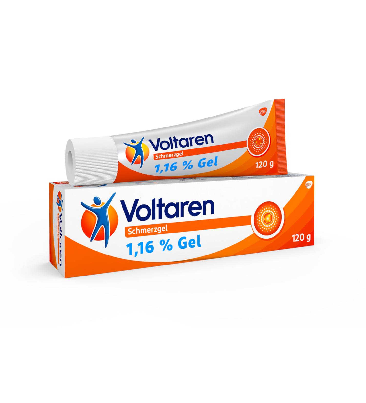 Voltaren Pain Gel 11.6 mg/g - Effective Muscle Neck Joint & Back Pain Relief - 120g (1 Pack) - Fast International Shipping - Buy Online on GoSupps.com