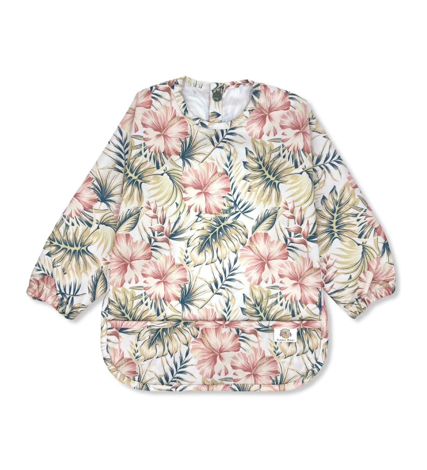 Bubba Bear Baby Weaning Bib with Sleeves | Set of Long Sleeve Coverall Bibs | Toddler Led Feeding Sleeved Accessories | Waterproof Apron Cape for Babies 6 Months+ (Pink & Green) - Buy Online on GoSupps.com