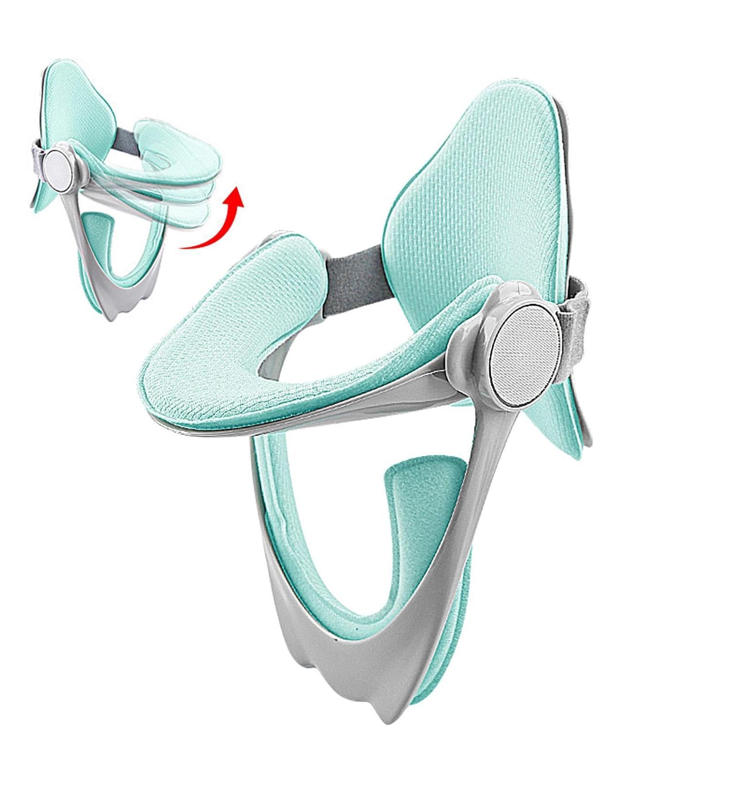 Shakven Adjustable Neck Brace | 360 Degree Adjustable Front Neck Posture Brace - Forward Head Posture Correction Cervical Neck Traction for Watching Videos - Buy Online on GoSupps.com