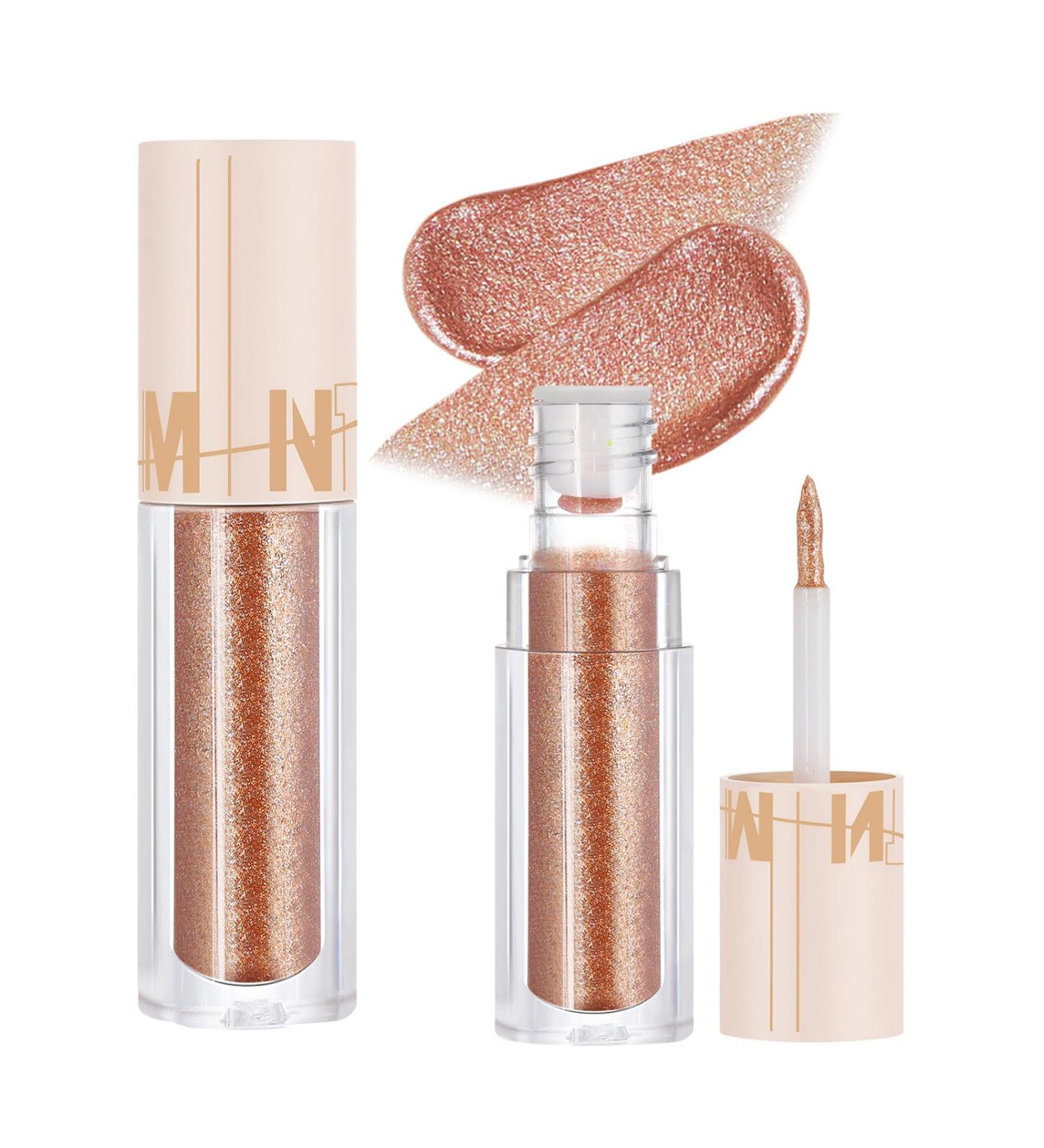Buy Liquid Glitter Eyeshadow - Golden Metals Waterproof Diamond Shimmer Eye Shadow | International Shipping - Buy Online on GoSupps.com
