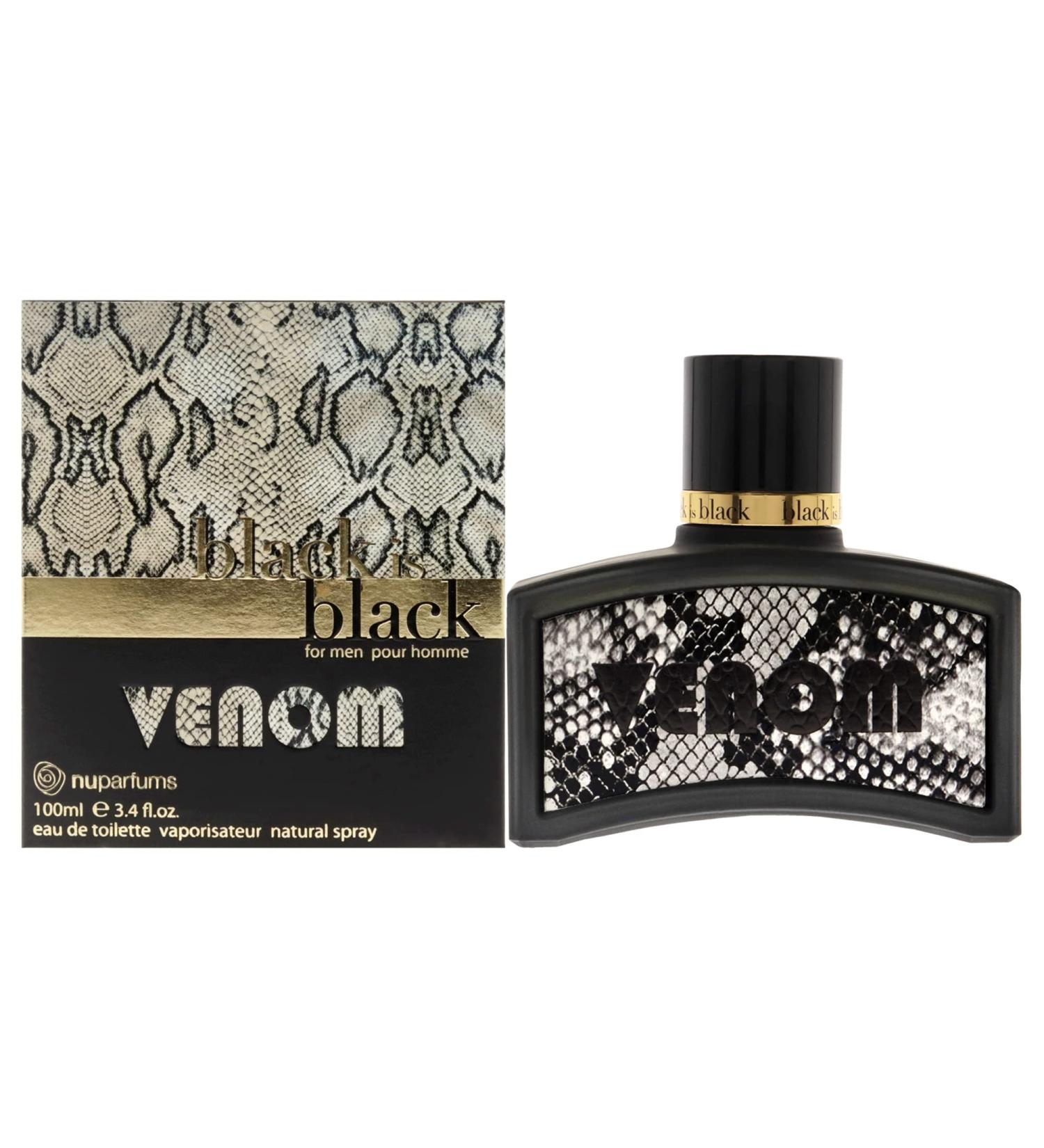 NU Parfums Black is Black Venom Pour Homme Eau De Toilette Spray 3.4 Ounce - Buy Online on GoSupps.com