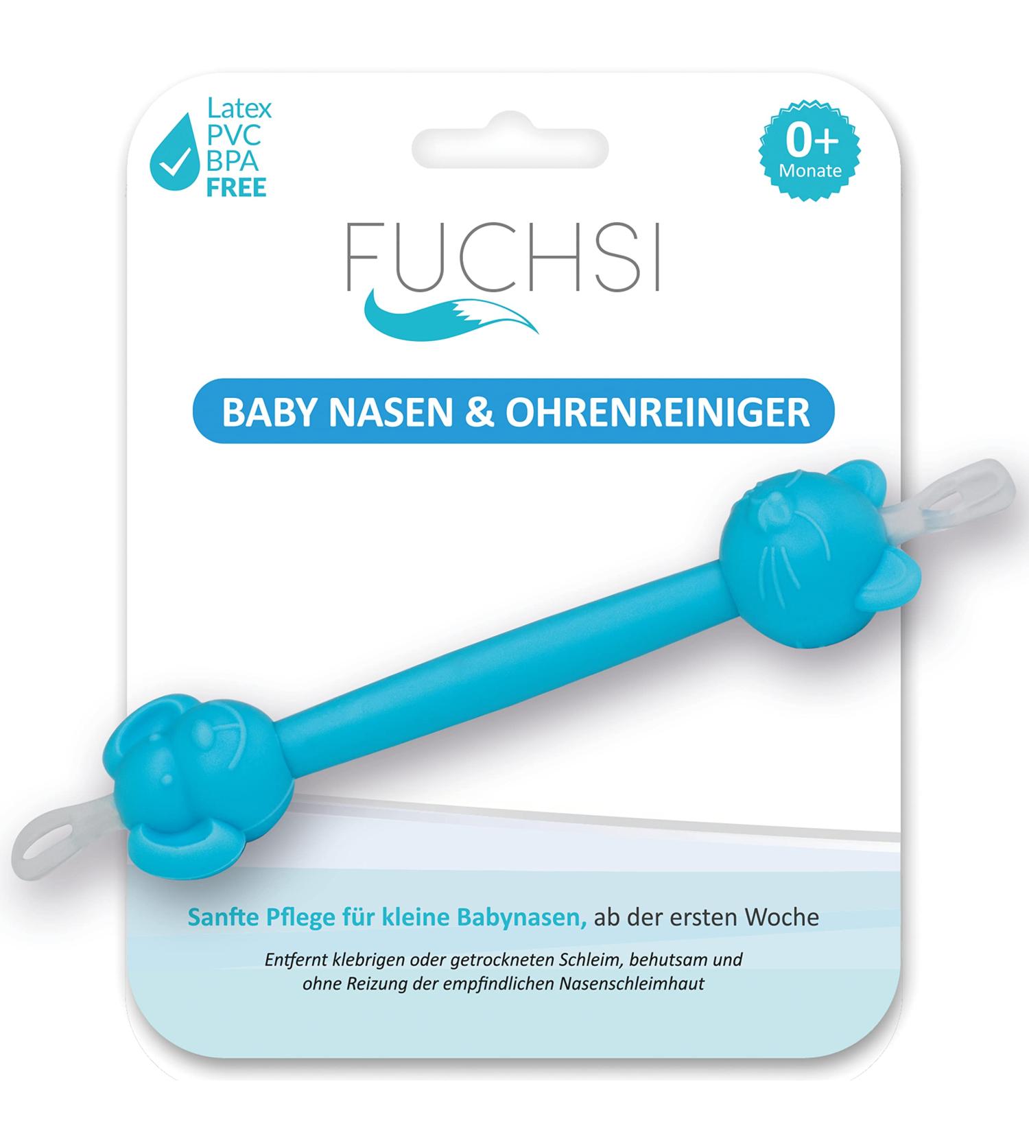 Fuchsi 2-in-1 Ear & Nose Cleaner for Babies | Special Round Shape for Effective Nasal Relief | Ideal Nasal Tweezers & Snot Remover - Buy Online on GoSupps.com
